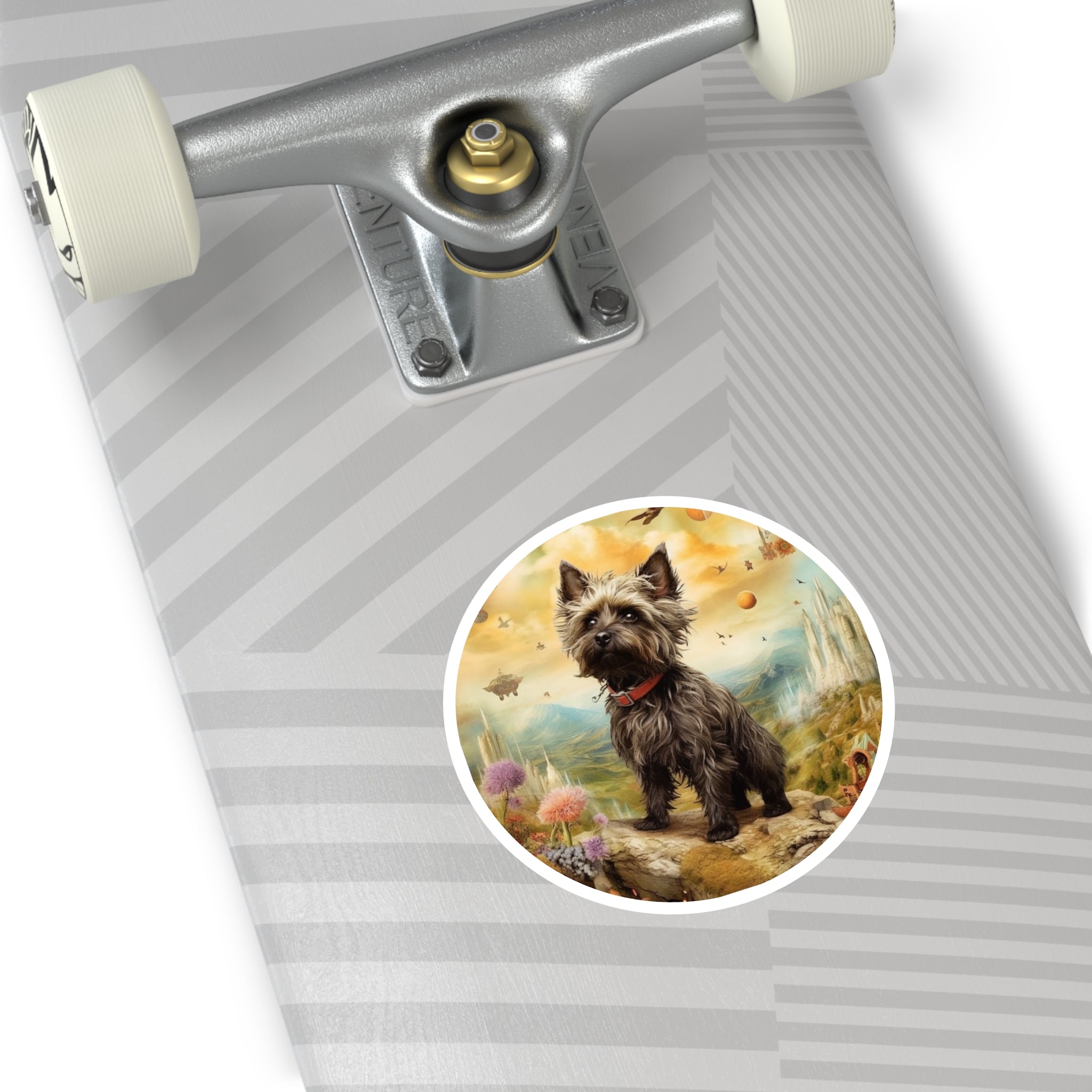 Cairn Terrier, Whimsical Sticker, Laptop Decal, Gift for Dog Lovers