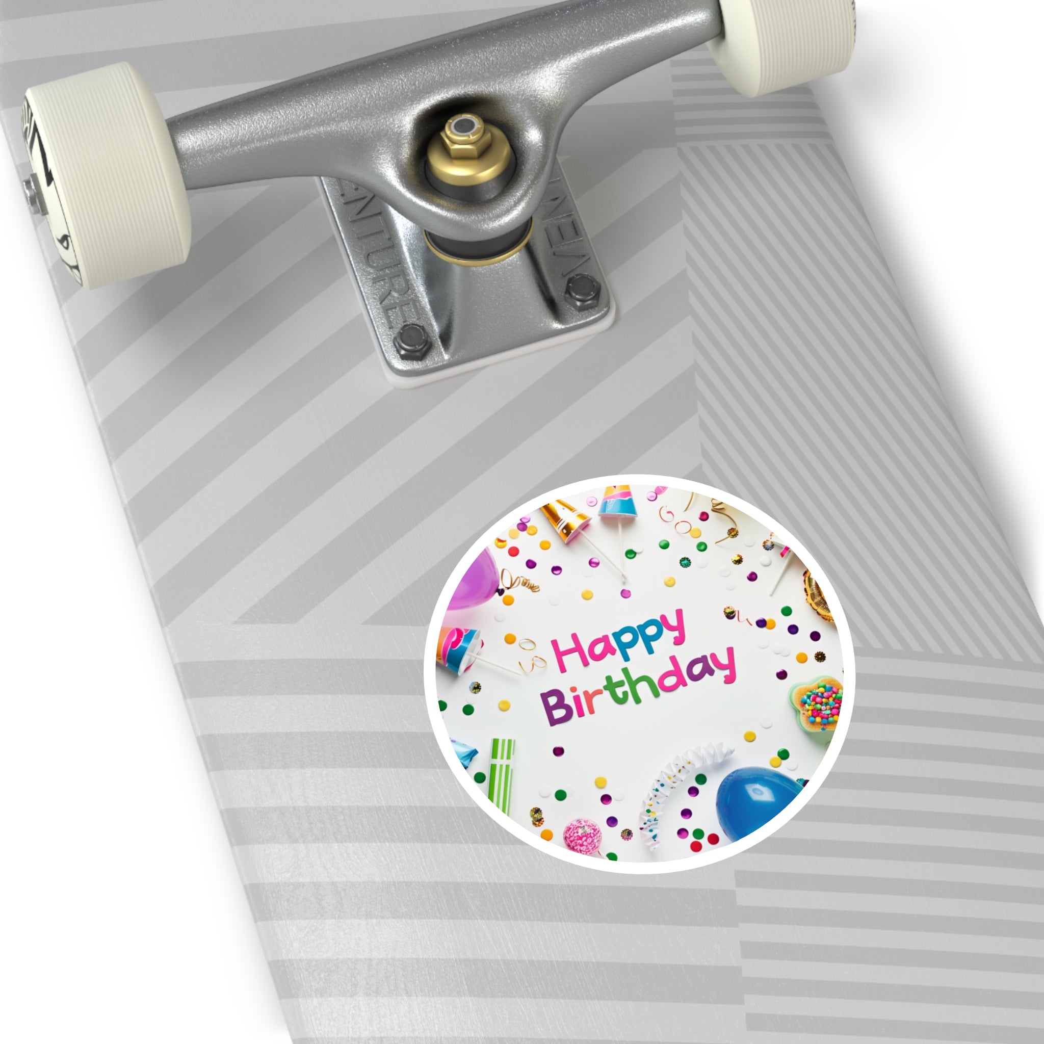 Happy Birthday Sticker, Party Balloons Design, Colorful Celebration Art, Fun Gift