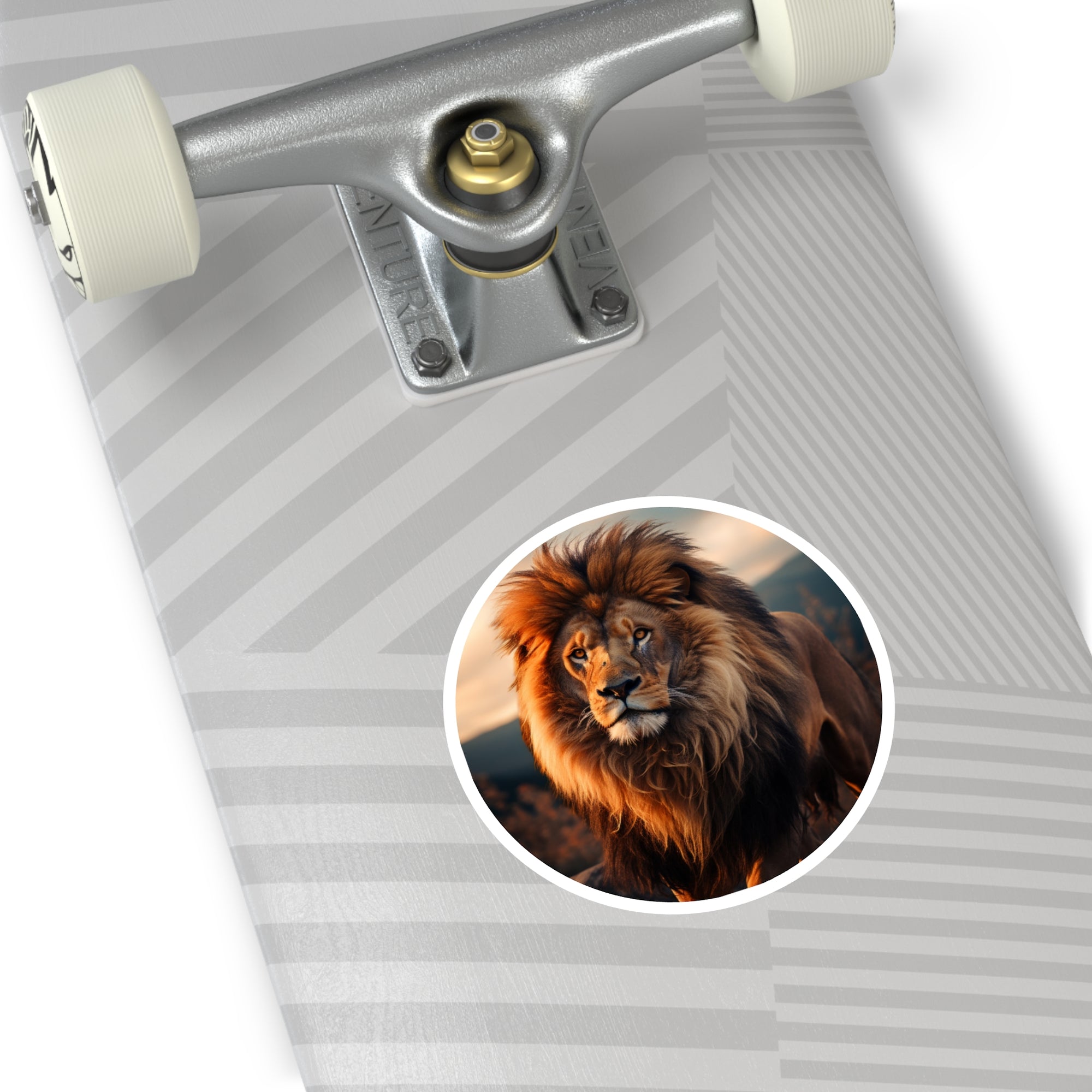 Majestic Lion Sticker, Realistic Wildlife Art, Nature Design, Strength Symbol