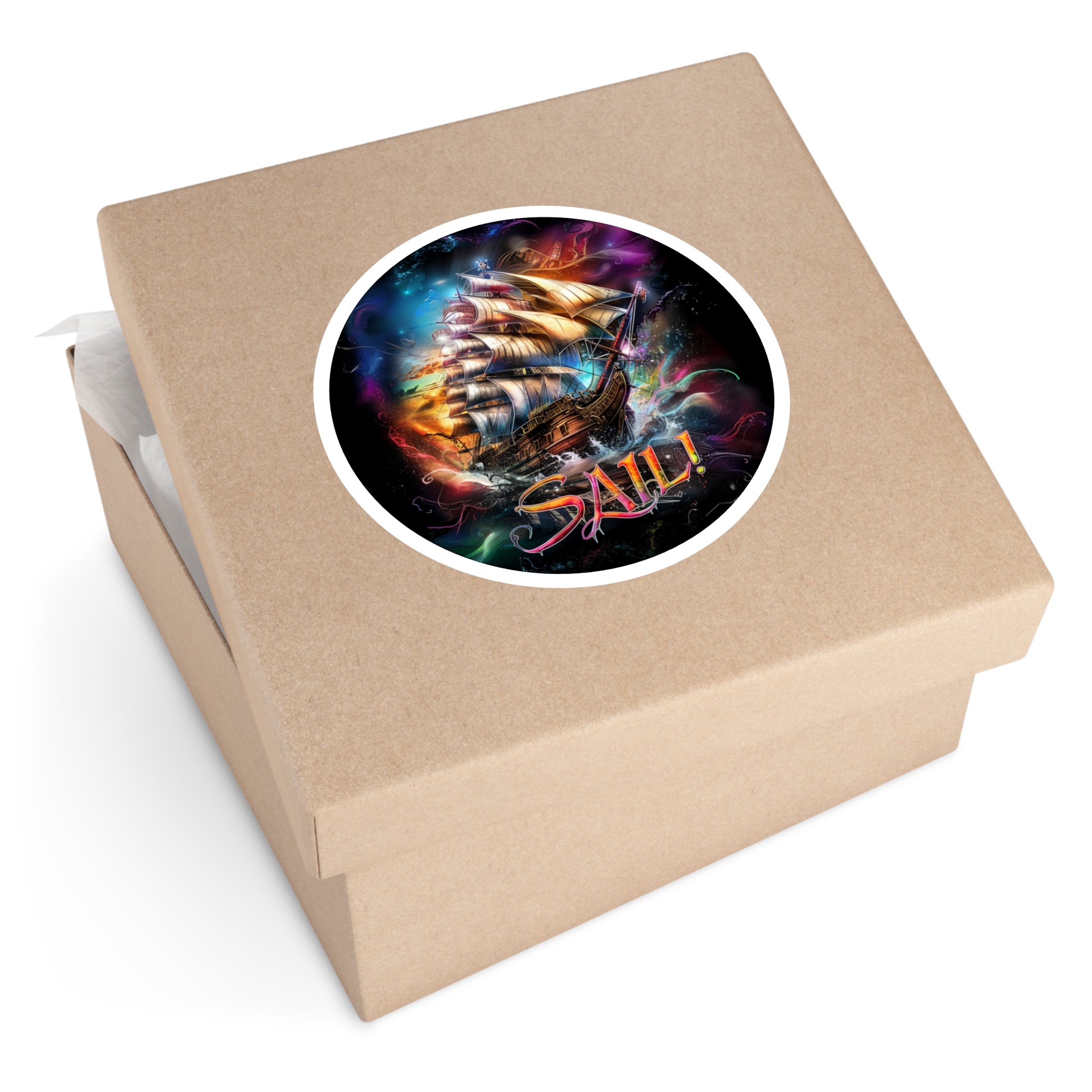 Round Sticker Template Example, StickerStyles Design, Creative Demo, Art Display