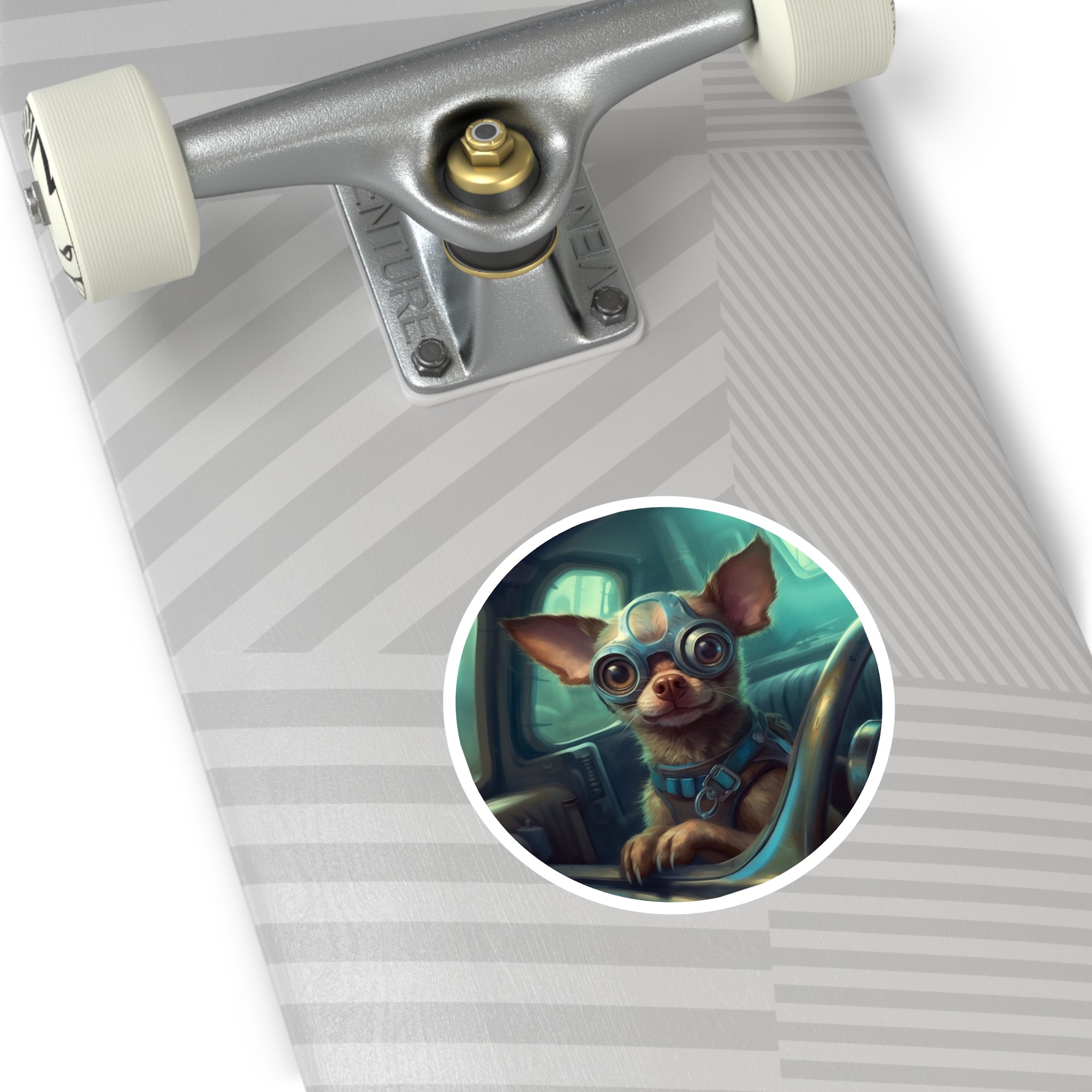 Driver Dog Sticker, Funny Car Ride Design, Adventurous Pet Art