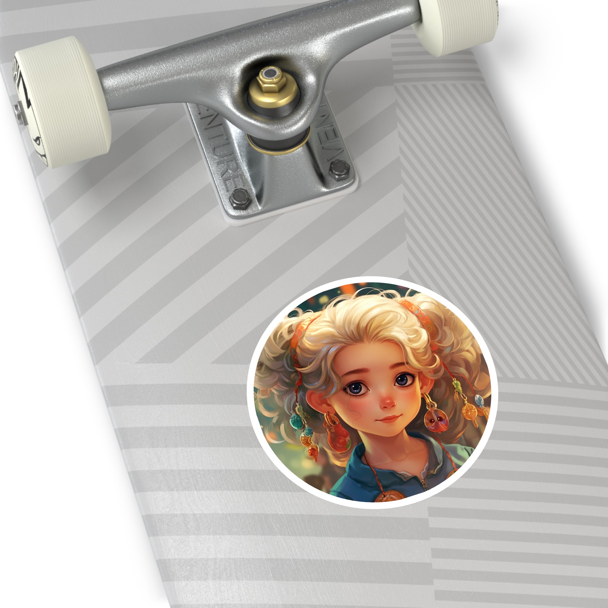 Charm Kid, Cute Portrait Sticker, Festival Vibes, Sweet Smile