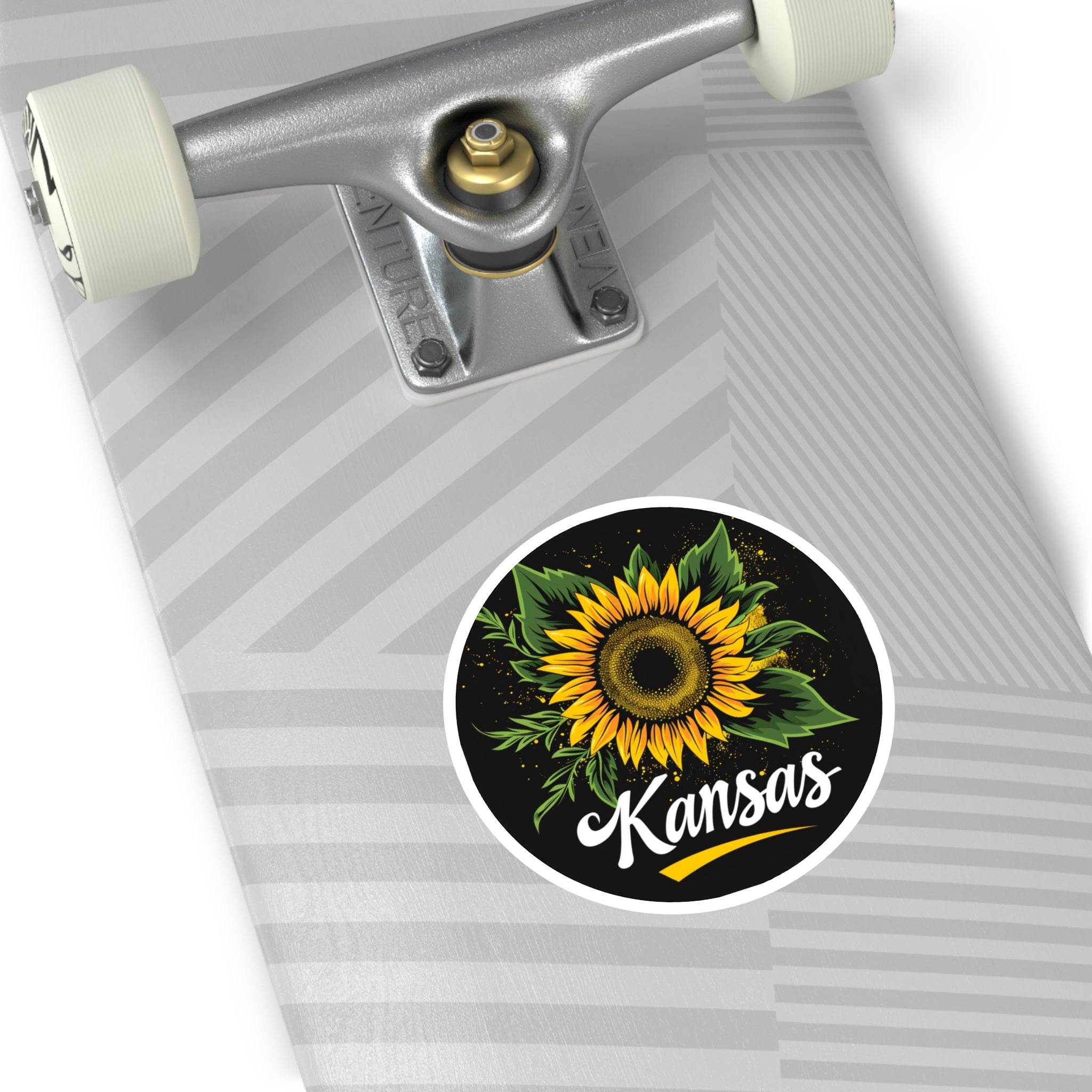 Kansas Sunflower, Bold Graphic Sticker, Laptop or Journal, State Flower Art