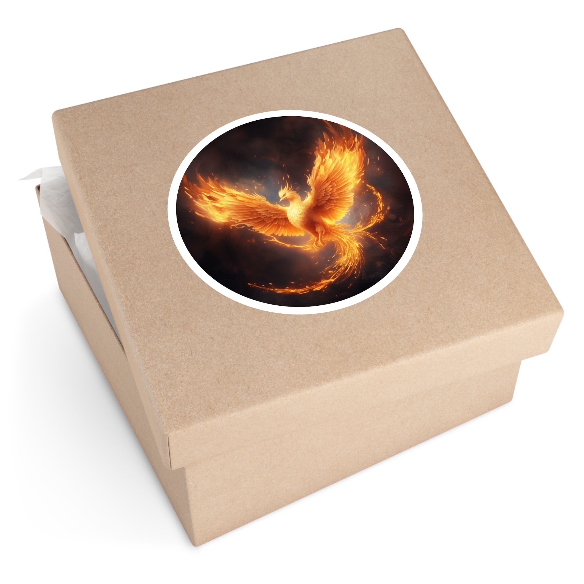 Phoenix Rising Sticker, Fire Bird Art, Rebirth Symbol Design, Mythical Gift