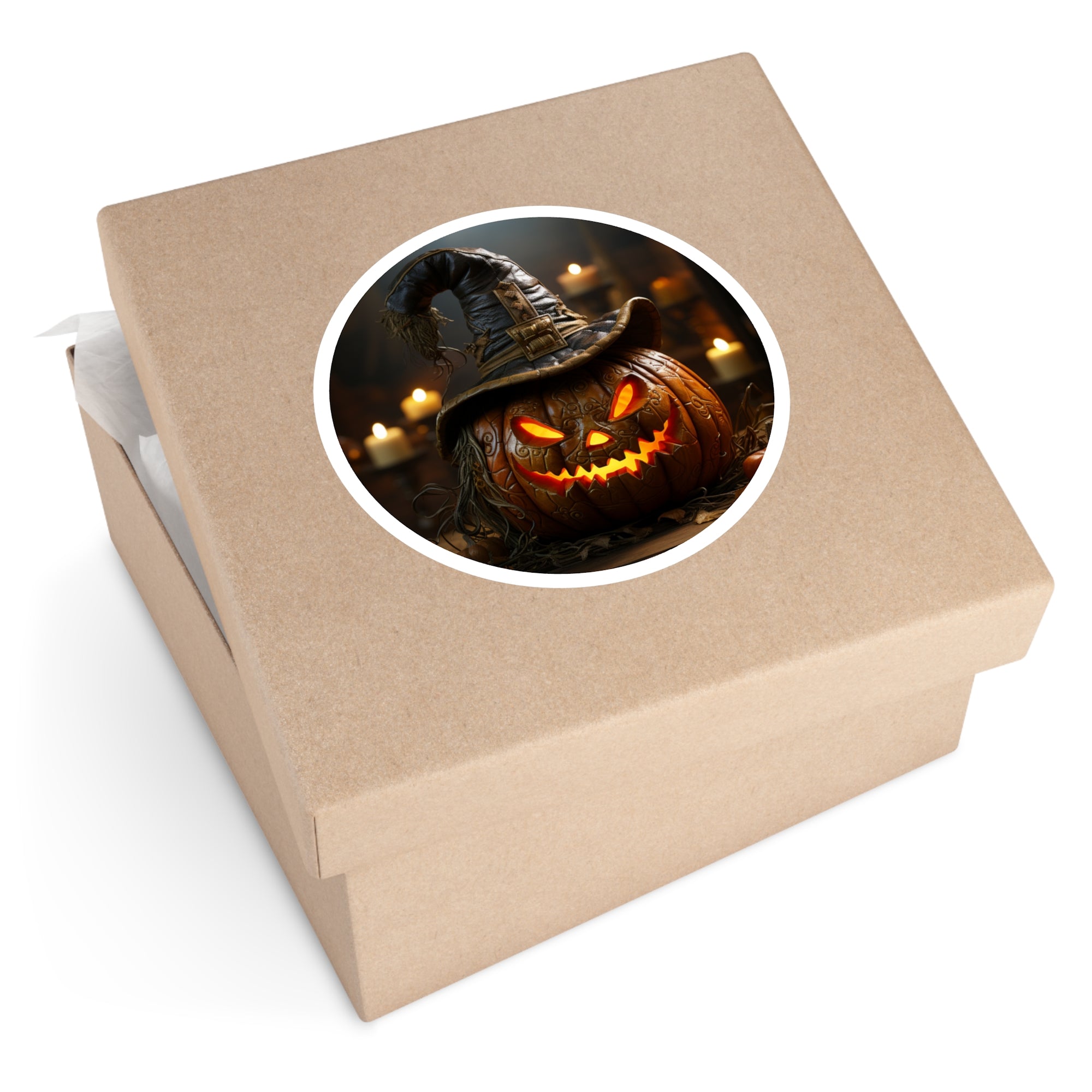 Pumpkin Face, Halloween Sticker, Fun Decor, Seasonal Gift