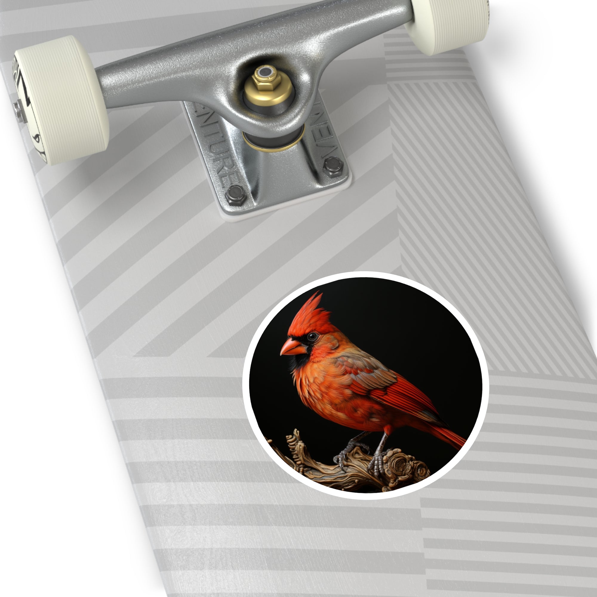 Northern Cardinal Sticker, Red Bird Art, Realistic Nature Design, Holiday Gift Idea