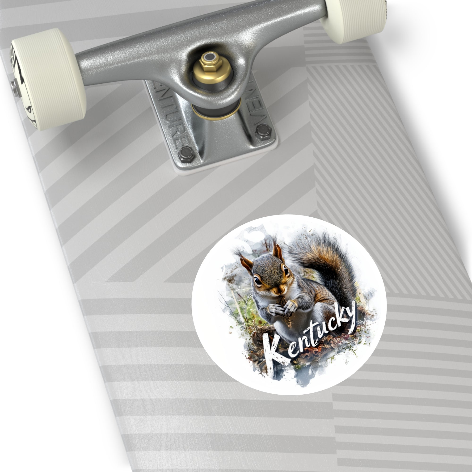 Kentucky Squirrel Autumn, Forest Scene Sticker, Water Bottle or Laptop, State Art