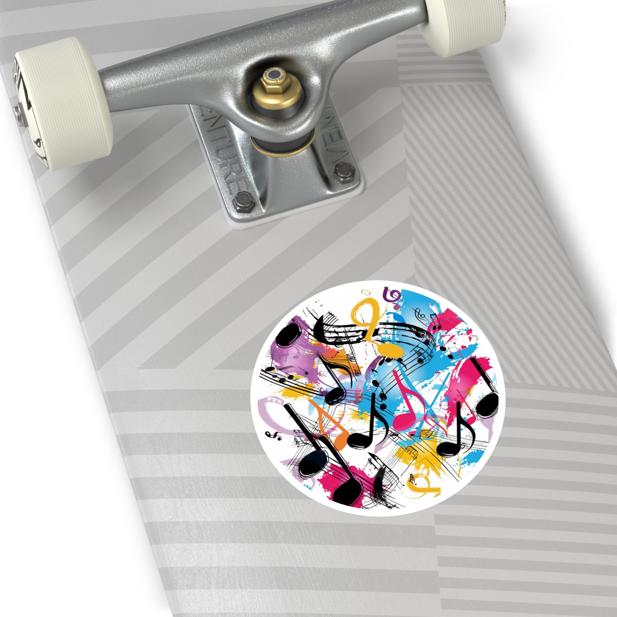 Musical Notes Splash, Artistic Music Sticker, Sheet Melody, Creative Rhythm