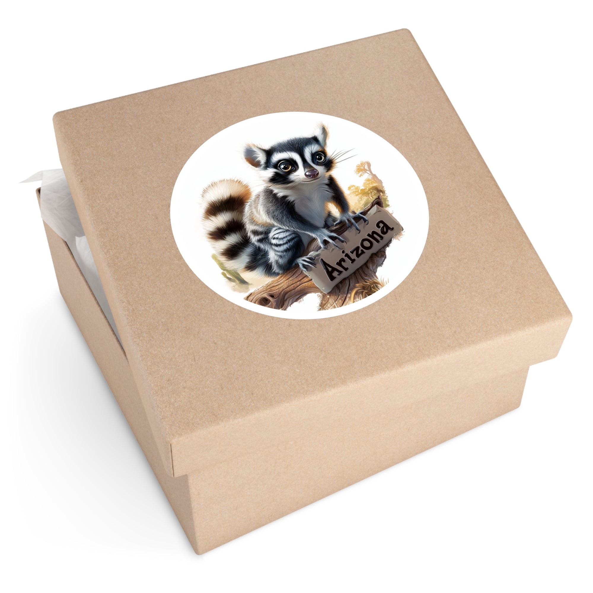 Arizona Ringtail, Desert Wildlife Sticker, Laptop or Water Bottle, State Animal Art