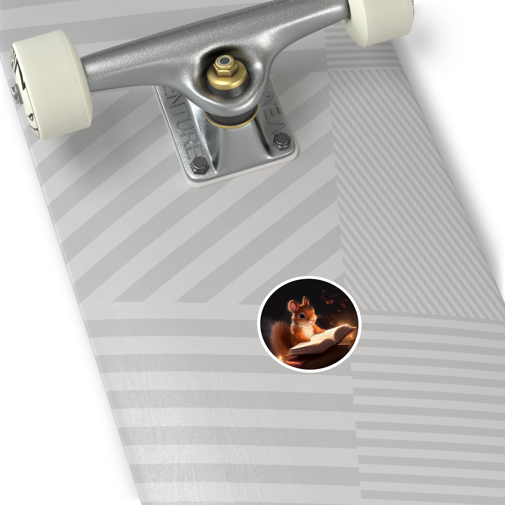 Whimsical Squirrel Stickers, Cute Book Reading Decor, Nature Lover Gift, Laptop Decals, Animal Art, Indoor/Outdoor Friendly