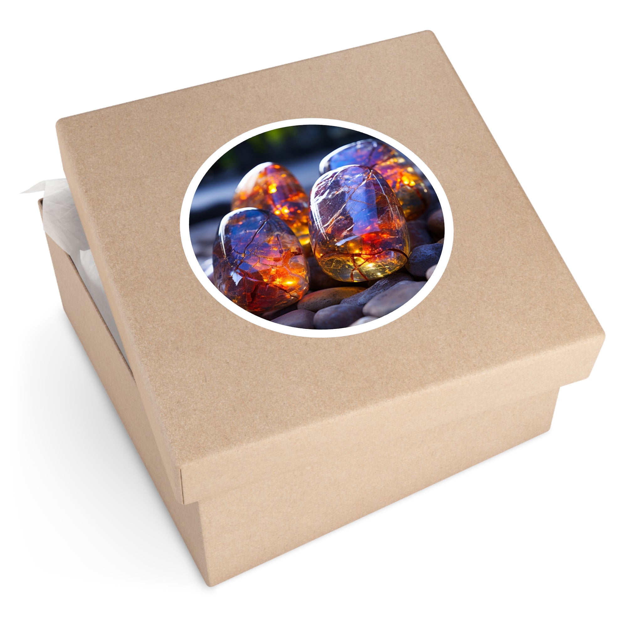 Opal Stone Set, Gemstone Sticker, Mineral Art, Pastel Decor