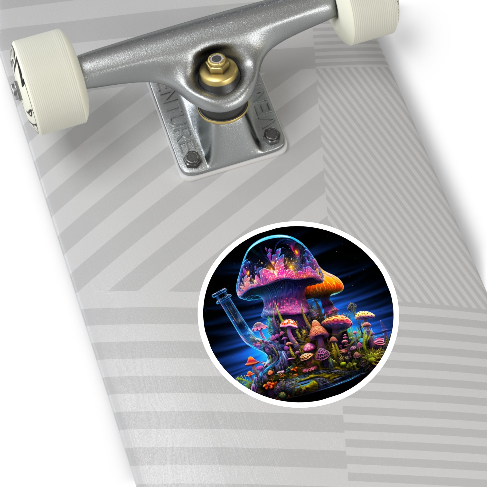 Glass Pipe Forest, Surreal Art Sticker, Laptop Decal, Psychedelic Nature Gift