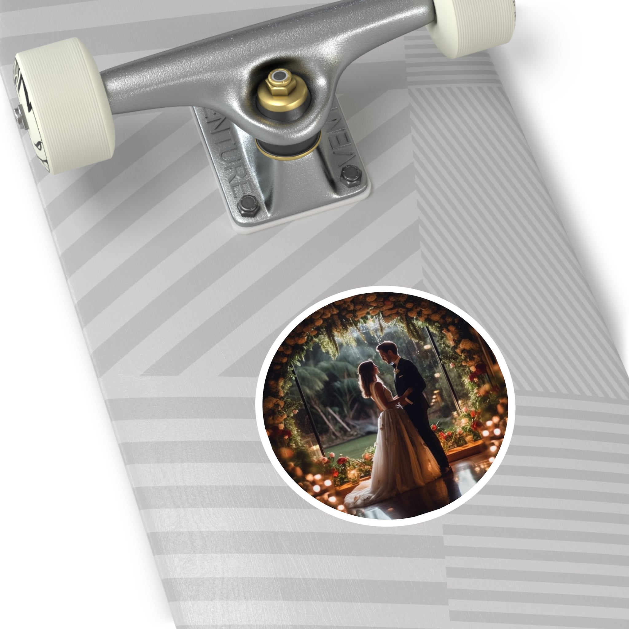 Majestic Wedding, Romantic Couple Sticker, Laptop or Scrapbook, Love Celebration