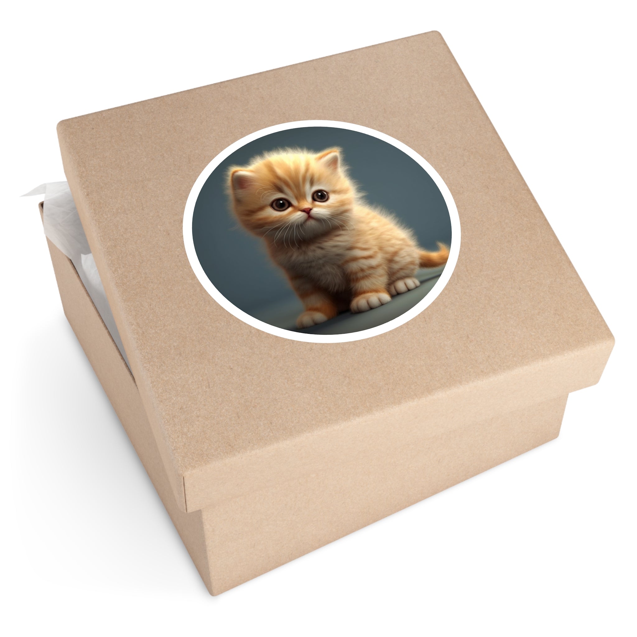 Realistic Kitten, Pet Sticker, Adorable Design, Wholesome Gift