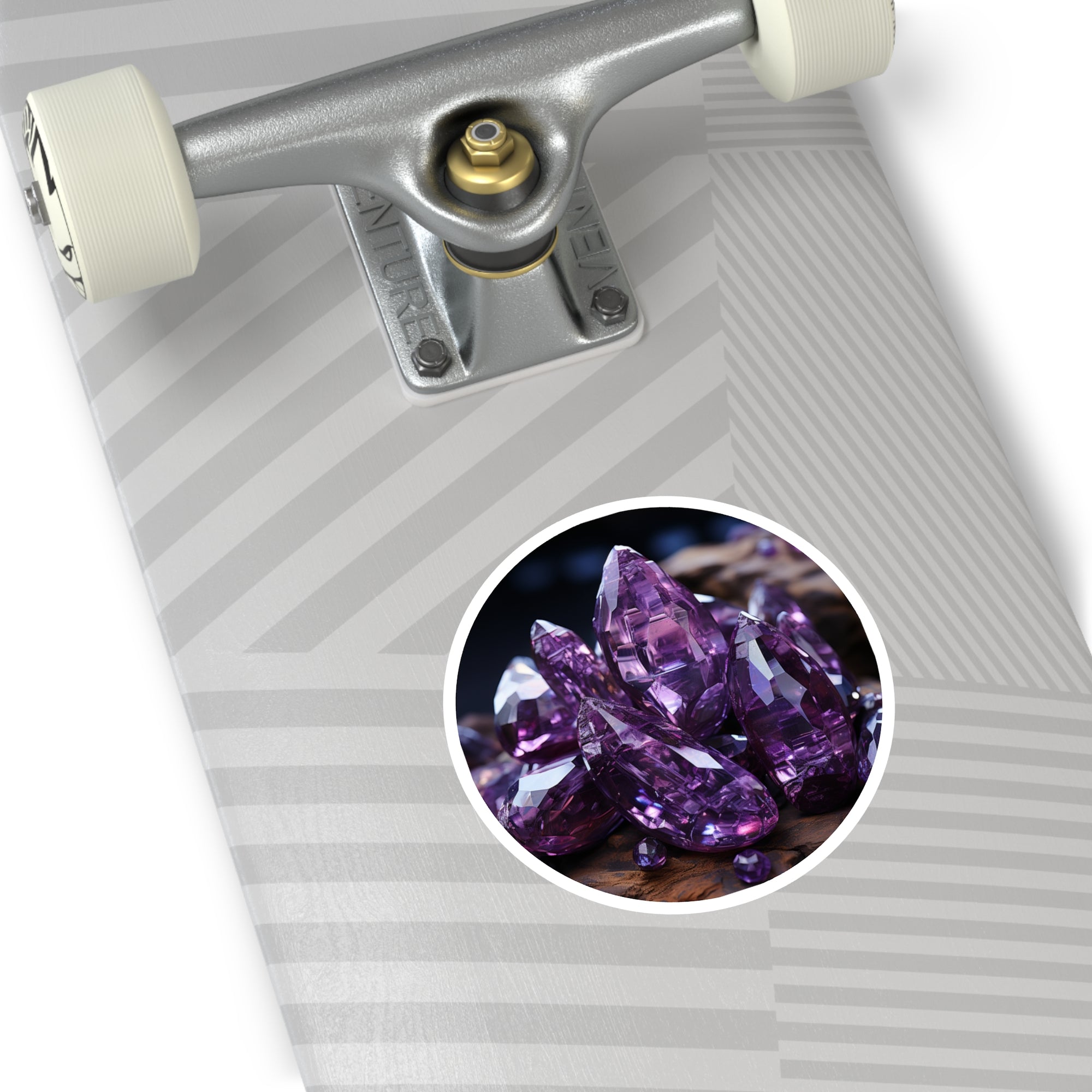 Amethyst Crystals, Gemstone Art Sticker, Healing Stone Design, Spiritual Gift