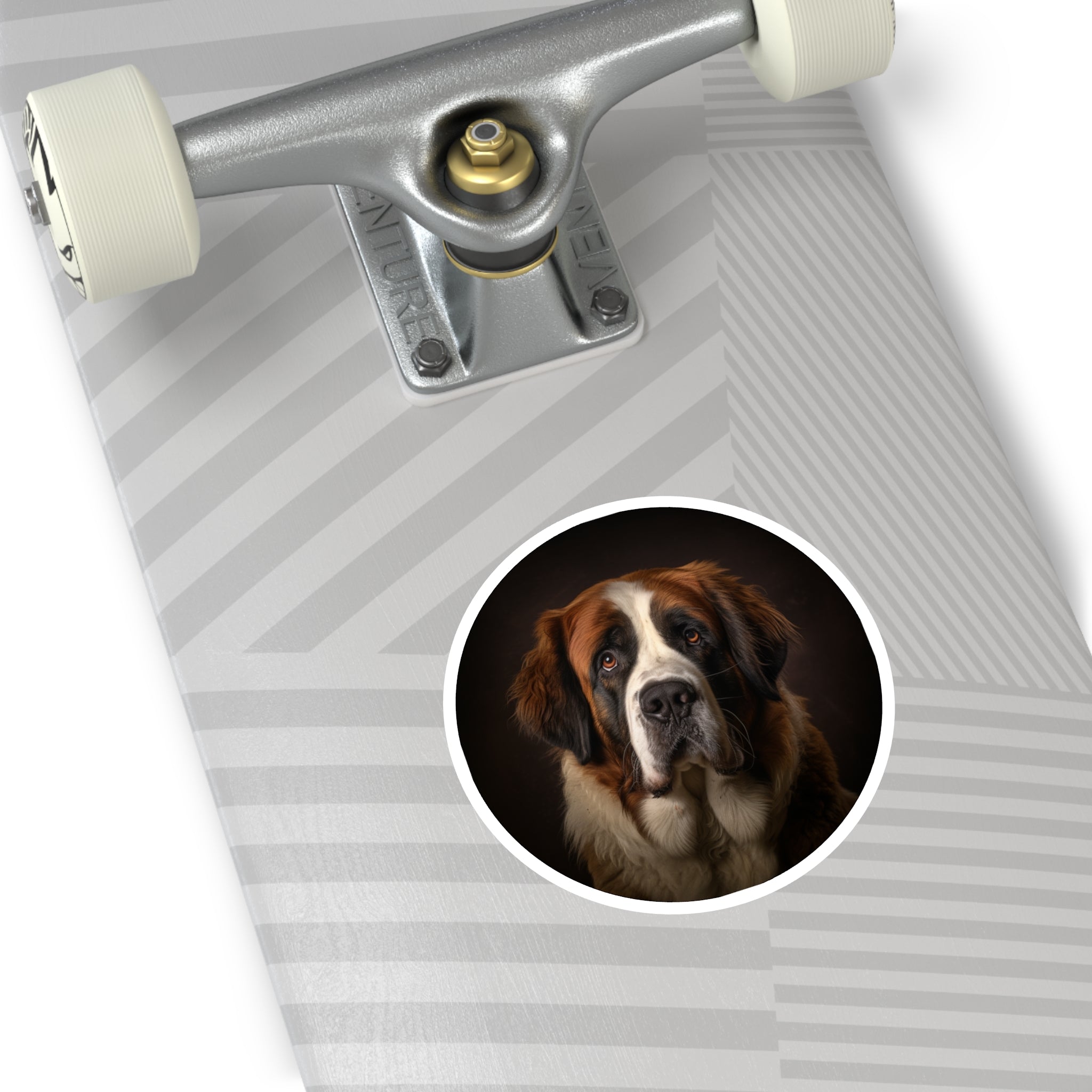 Saint Bernard Sticker, Realistic Dog Portrait, Gentle Giant Art, Pet Lover Design