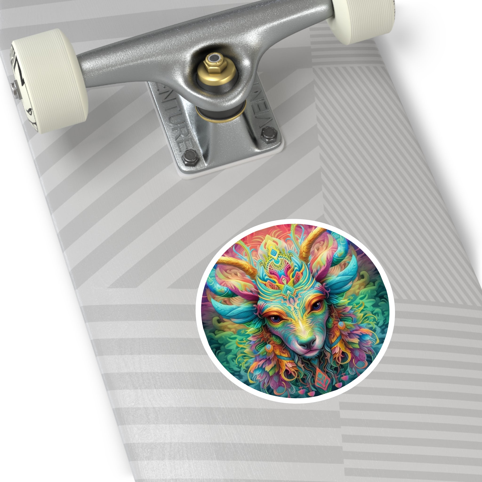 Rainbow Spirit Animal Sticker, Psychedelic Art, Fantasy Design, Trippy Creature
