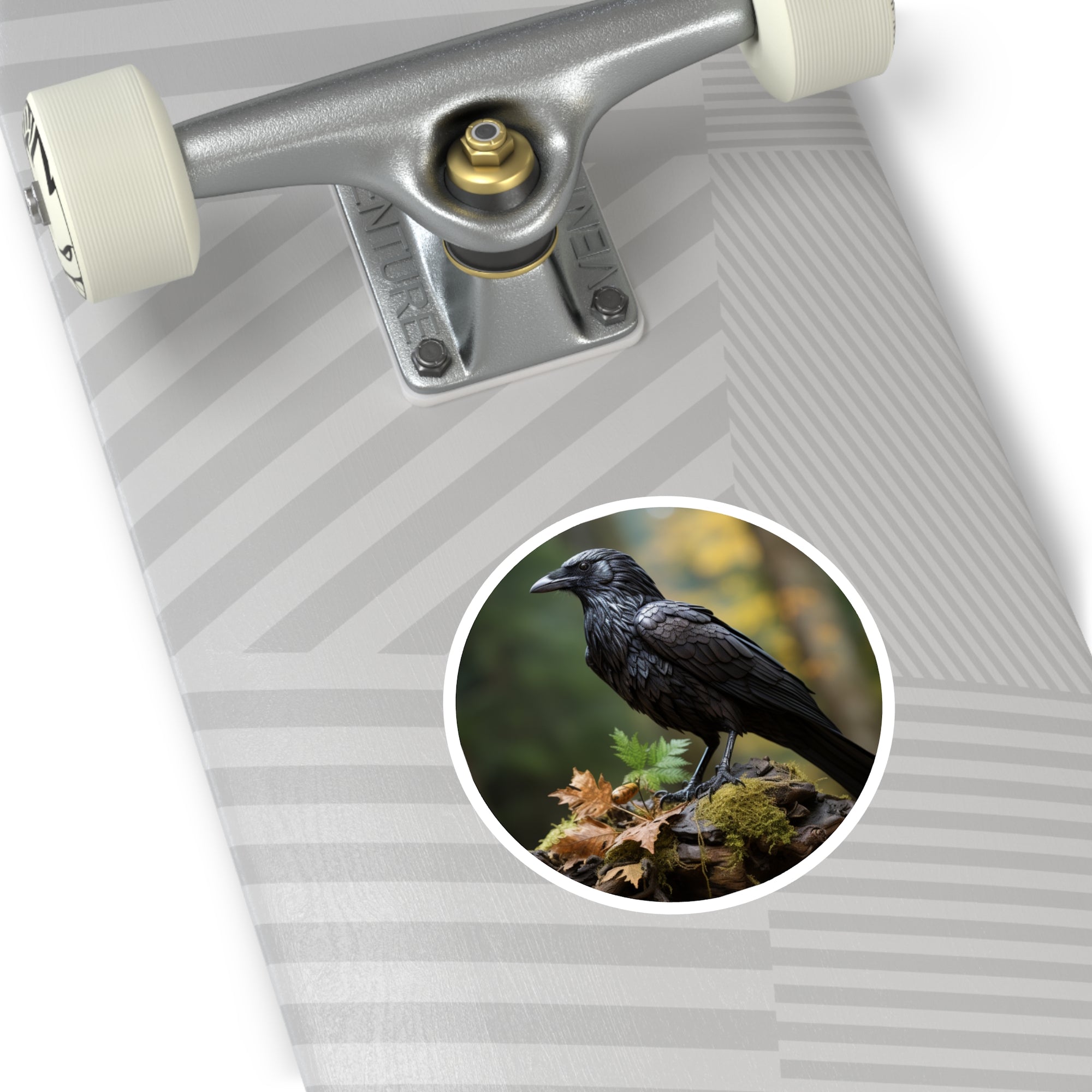 Raven Sticker, Realistic Black Bird Art, Forest Design, Mysterious Aesthetic