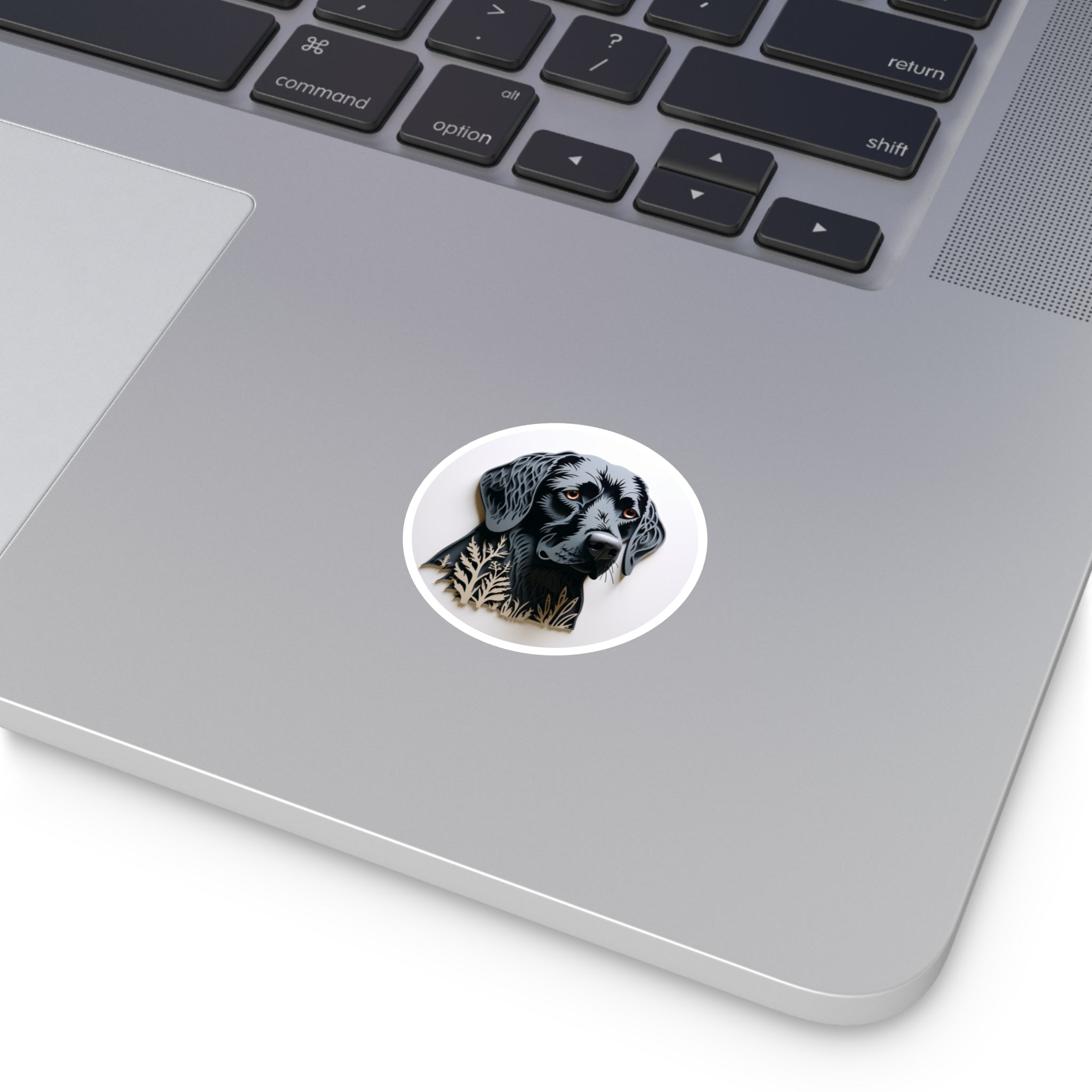 Labrador Papercut Sticker, Artistic Dog Design, Layered Style, Elegant Gift