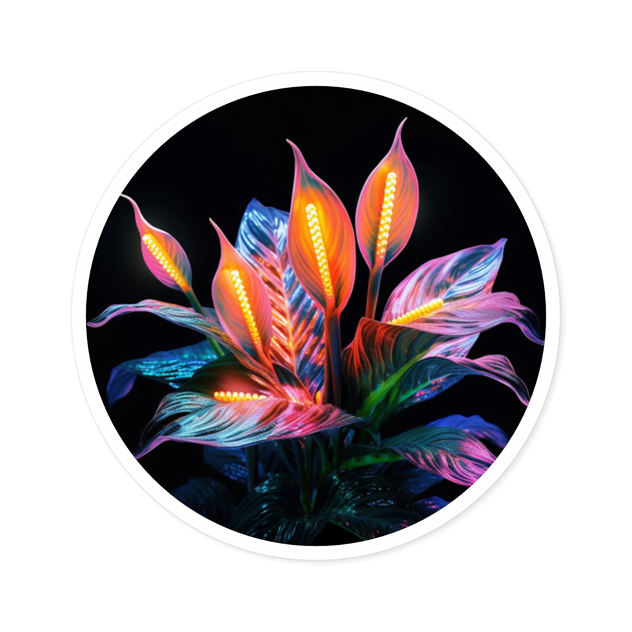 Radiant Peace Lily Sticker