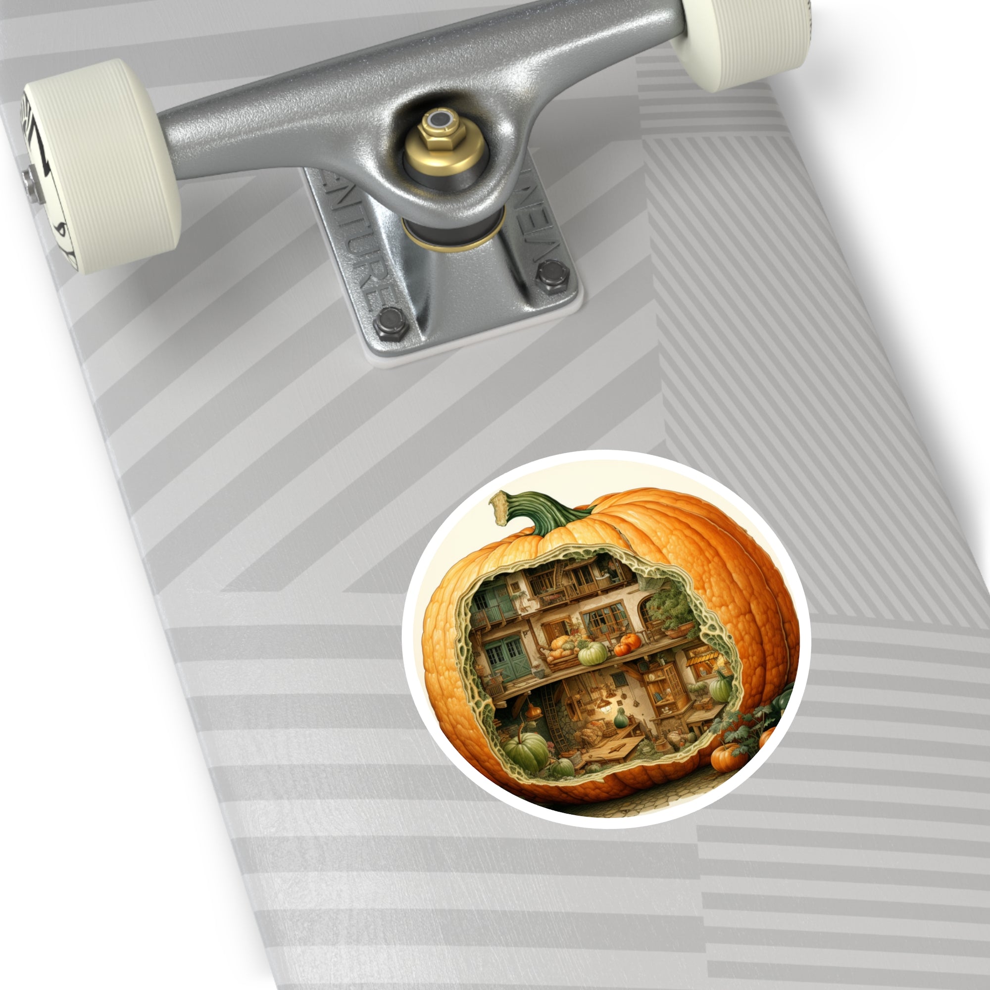 Pumpkin House Sticker, Cozy Autumn Design, Whimsical Halloween Art