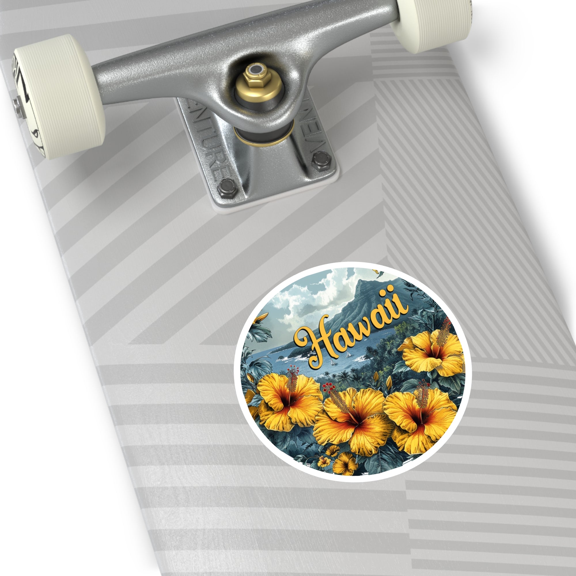 Hawaii Hibiscus, Tropical Flower Sticker, Laptop or Water Bottle, Island Vibes