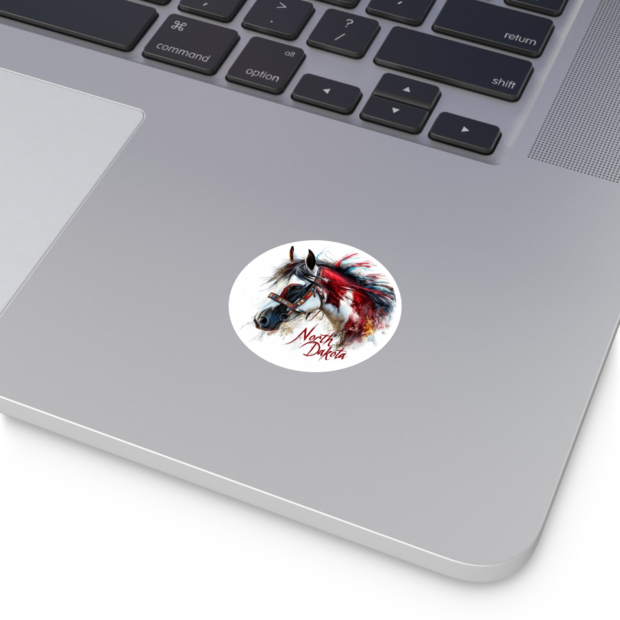 North Dakota Horse Sticker, State Animal Art, Western Design, Wild Spirit