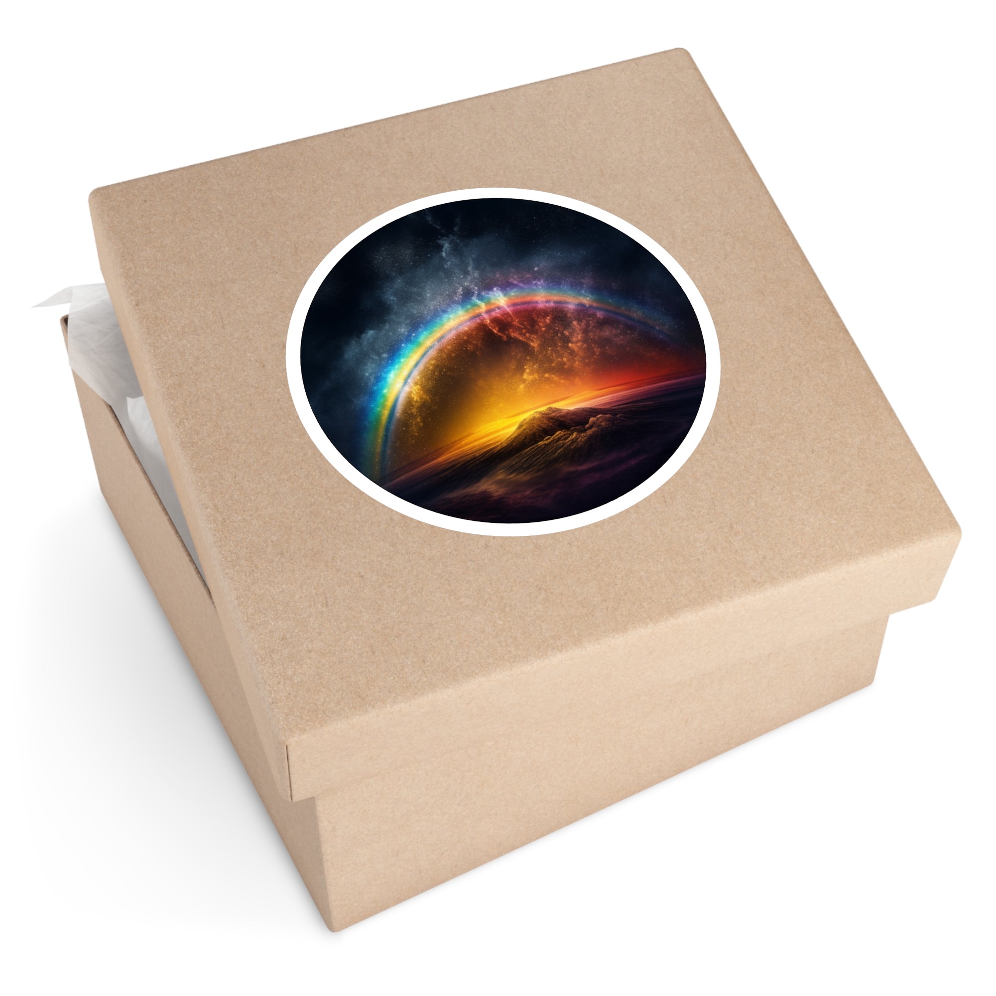 Rainbow Colorful Sticker, Trippy Art, Room Decor, Aesthetic Gift