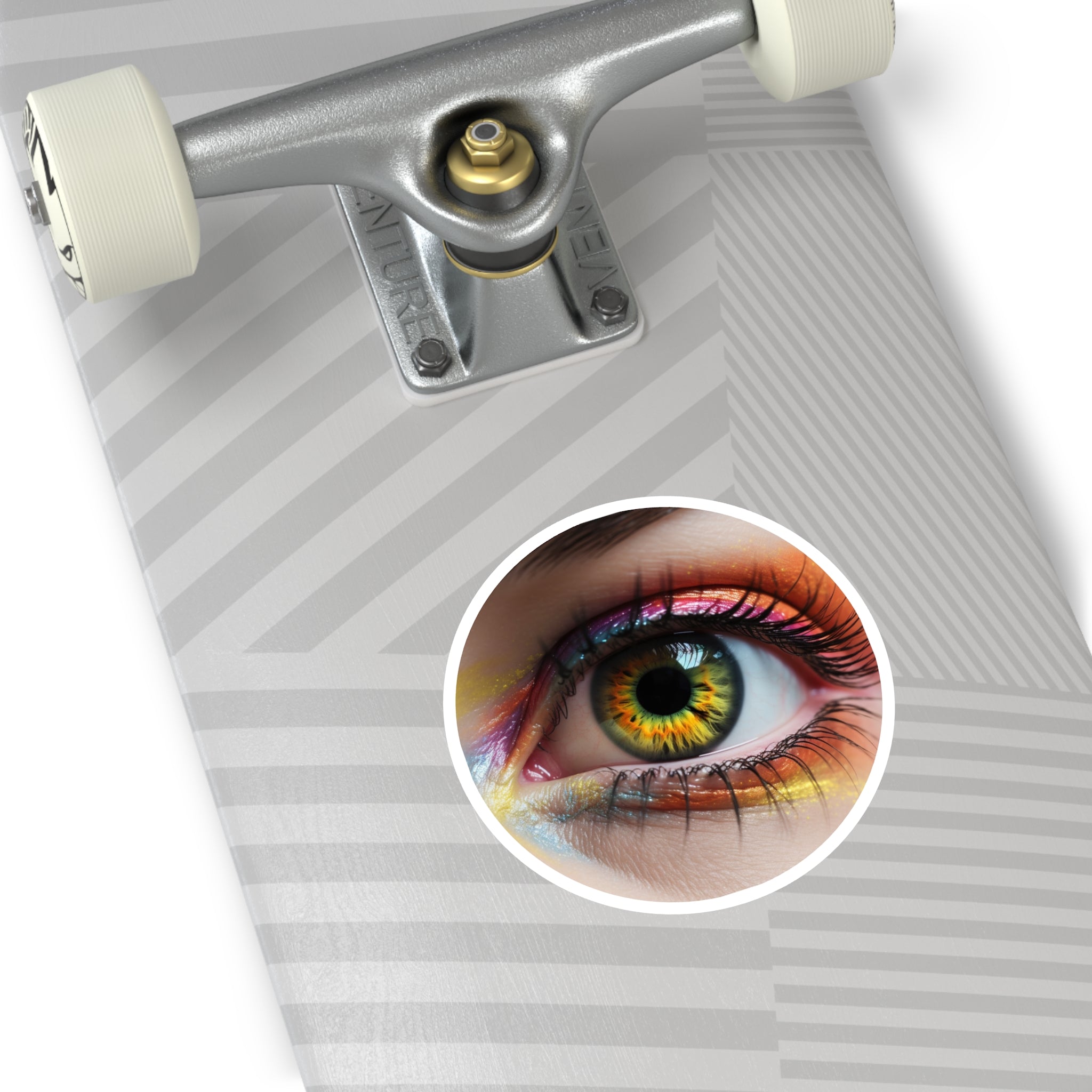 Multi-Color Eye Sticker, Fantasy Makeup Design, Bright Artistic Detail