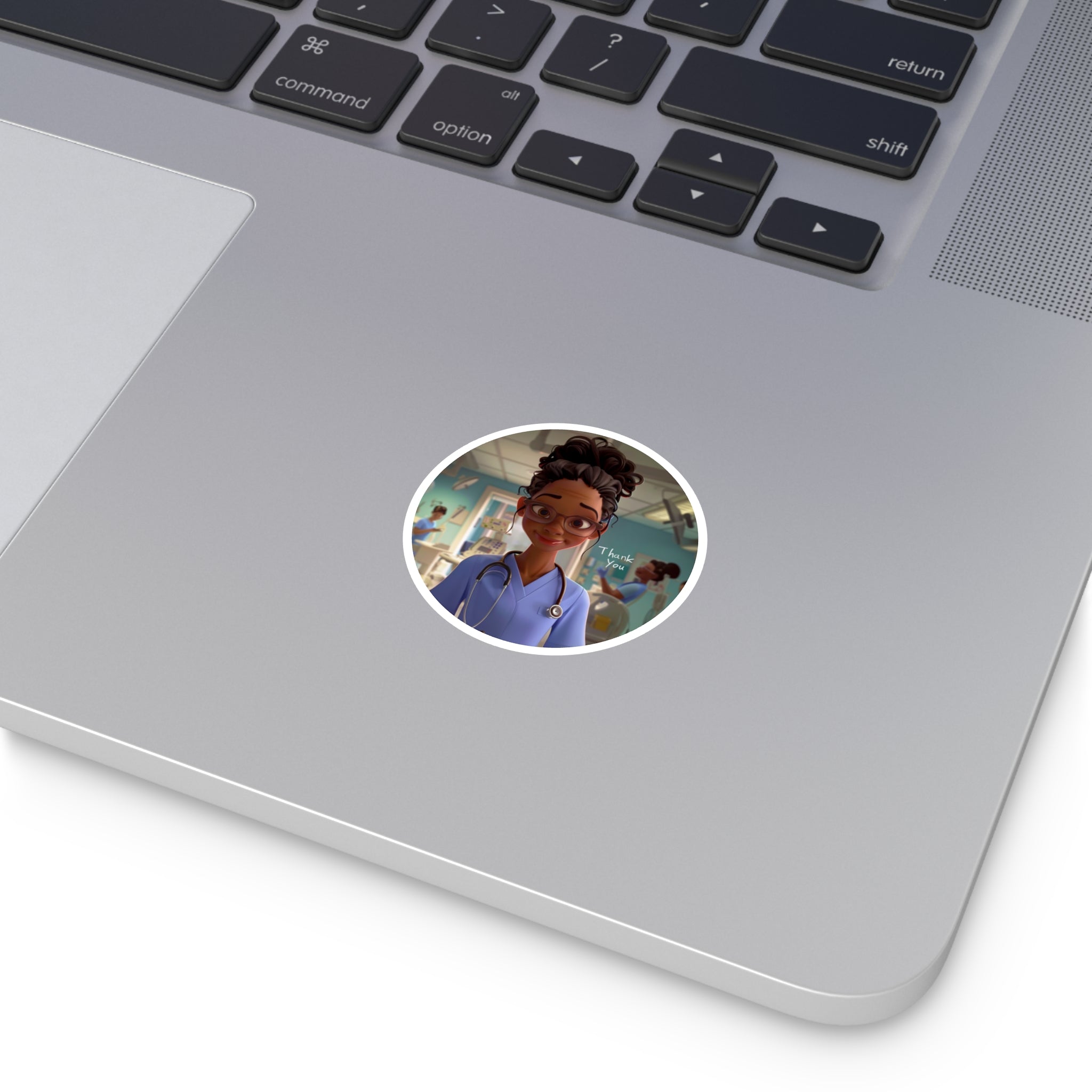 Nurse Thank You Sticker, Animated Medical Art, Healthcare Hero Gift