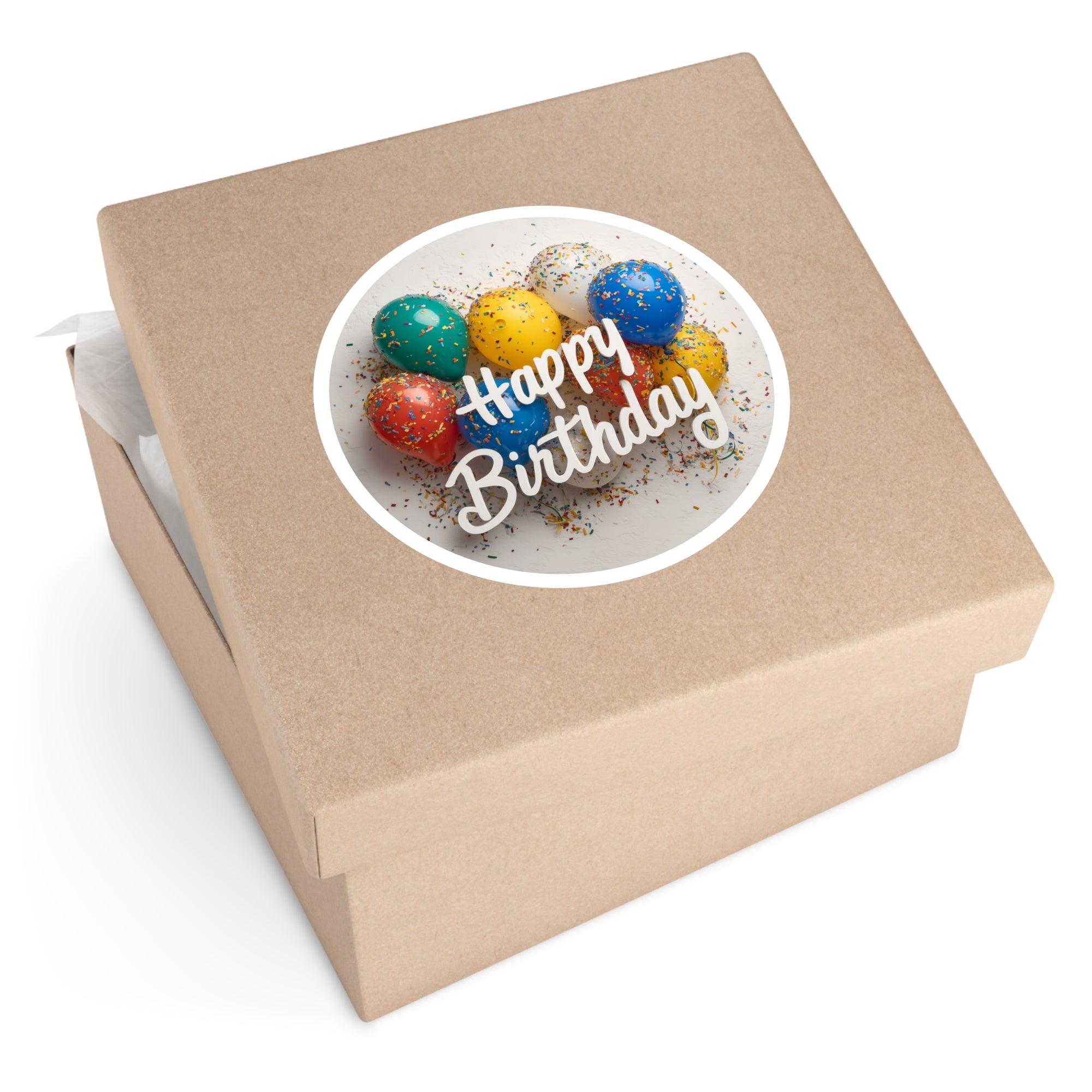 Confetti Balloons Sticker, Happy Birthday Art, Party Celebration Design, Festive Aesthetic