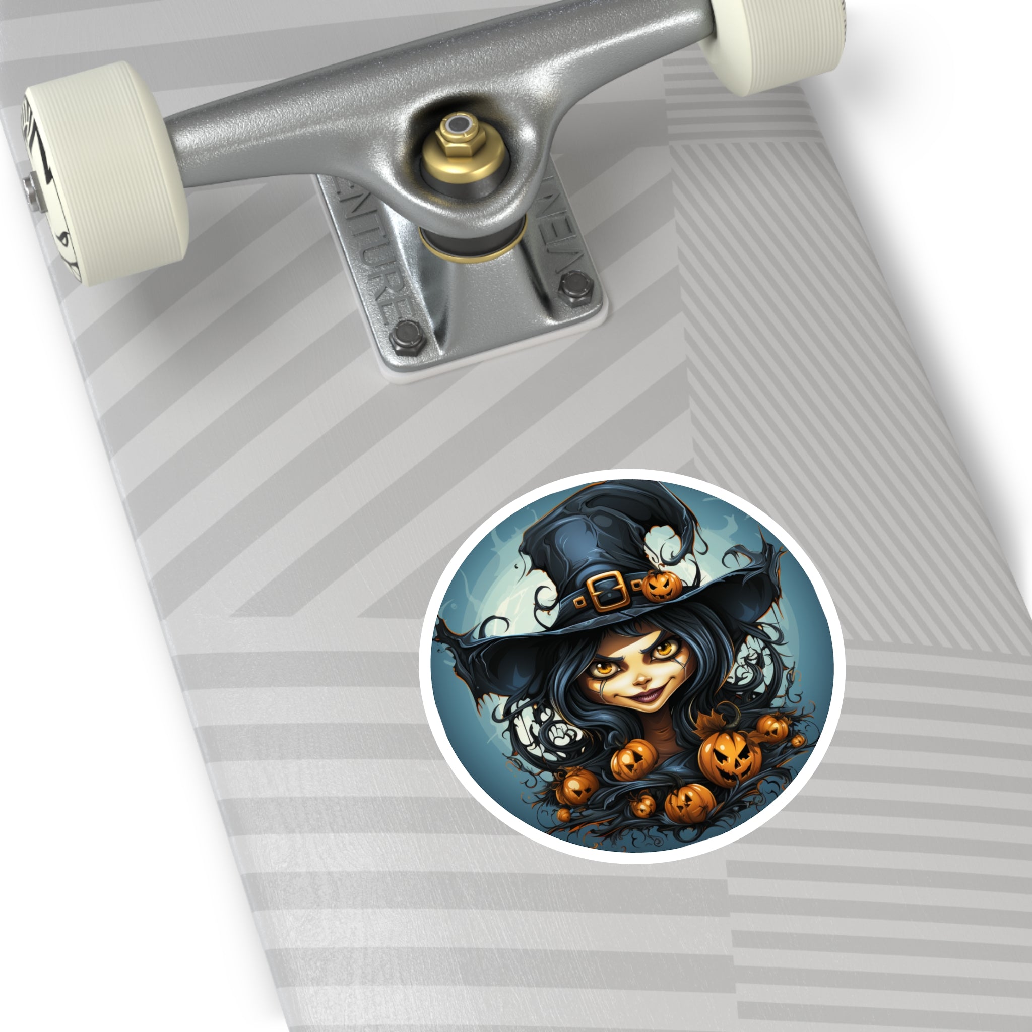 Witch Portrait, Spooky Art Sticker, Halloween Gift, Dark Fantasy