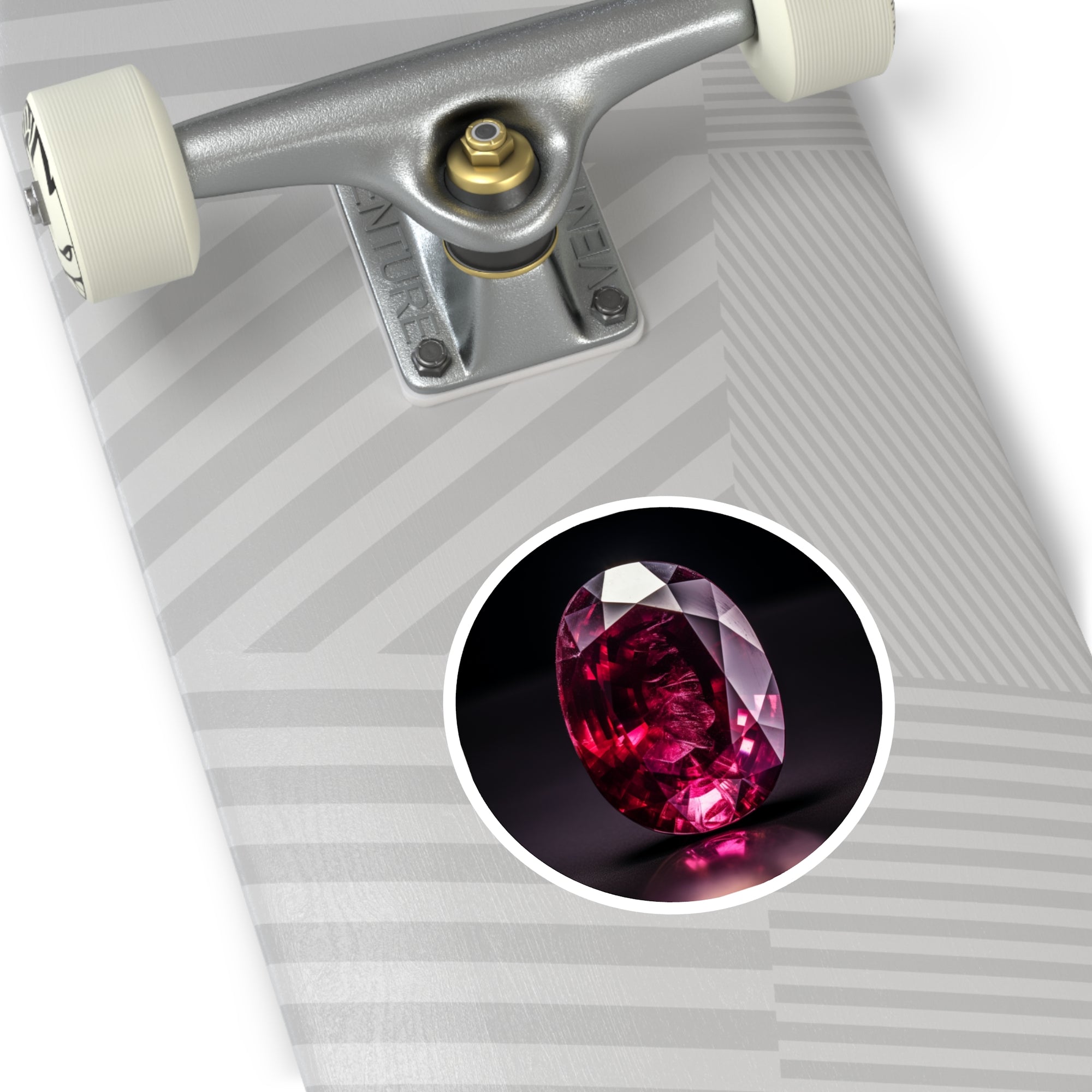 Ruby Gemstone, Realistic Gemstone Sticker, Red Crystal Art, Classic Design Gift