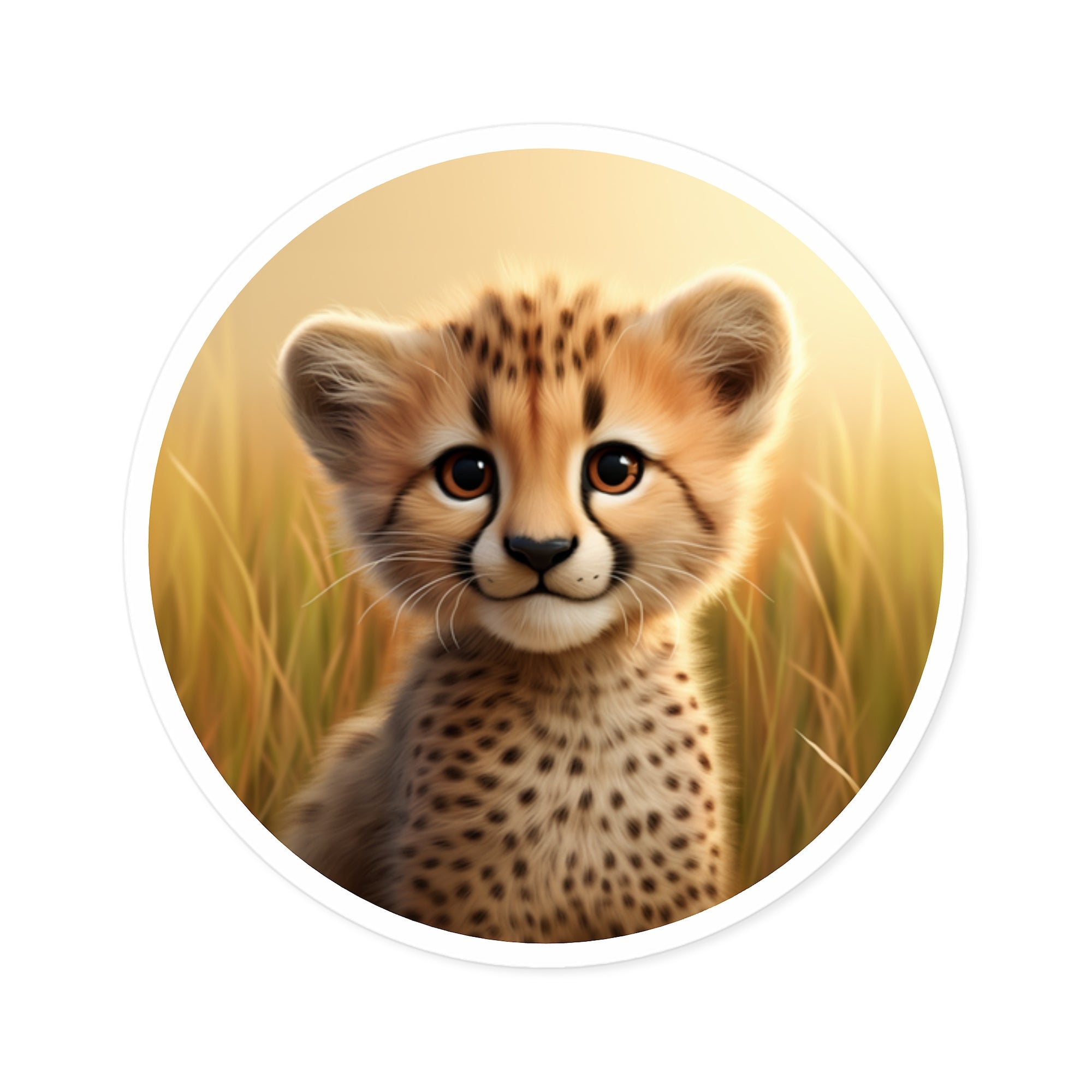 Cute Cheetah Cub, Adorable Wildlife Sticker, Safari Charm, Animal Lover Gift