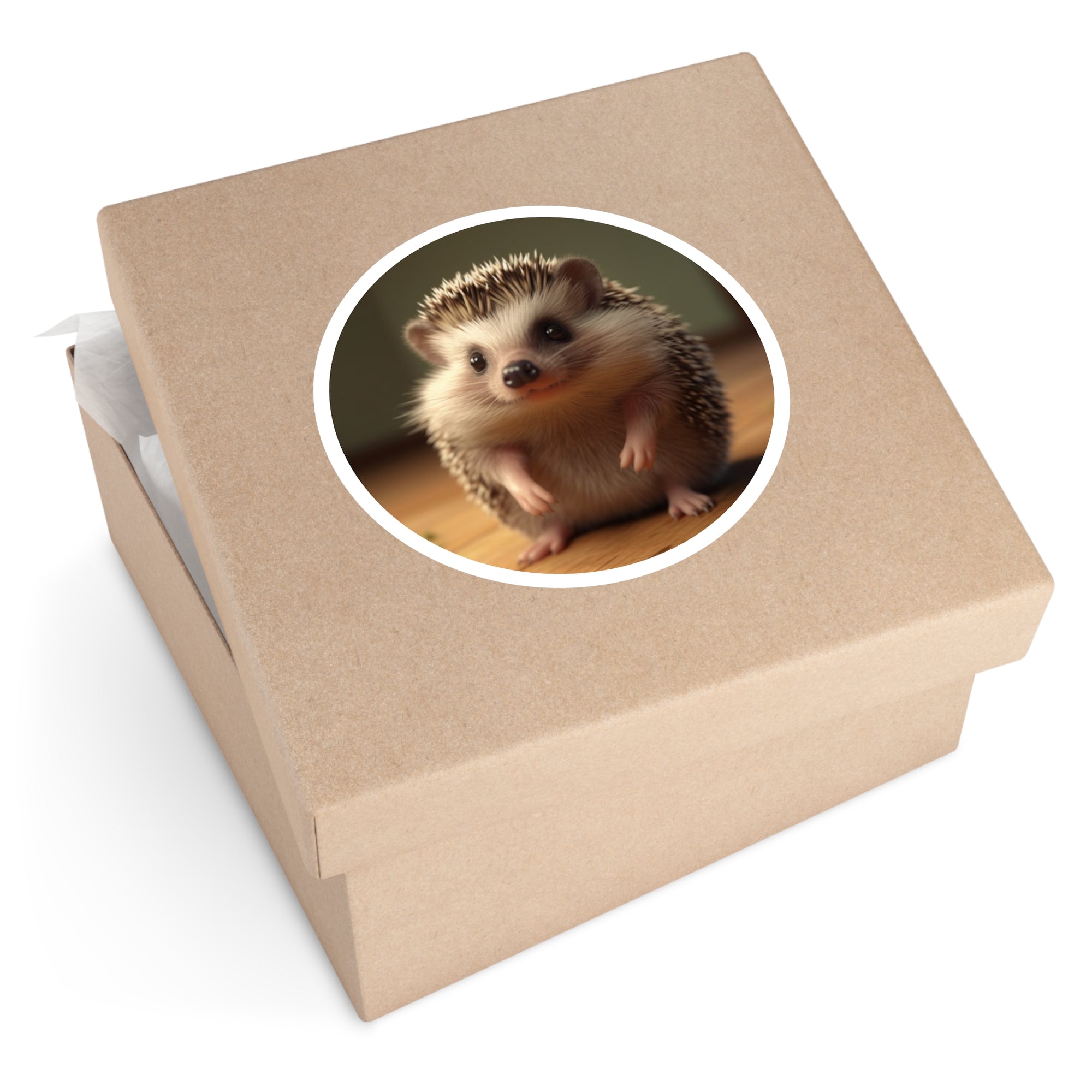 Adorable Hedgehog, Cute Animal Sticker, Nature Art, Playful Gift