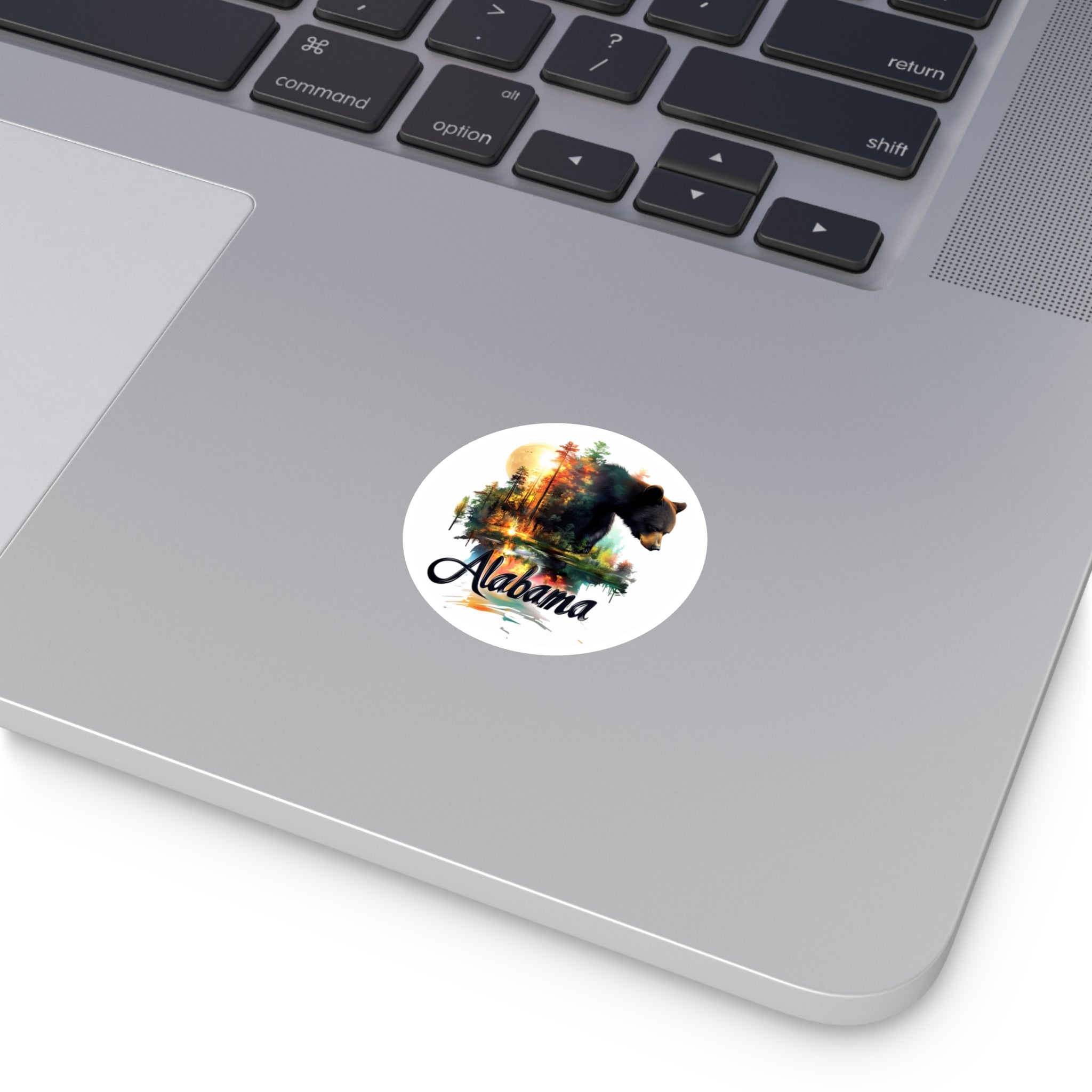 Alabama Bear Sunset, Nature Landscape Sticker, Water Bottle or Laptop, State Art