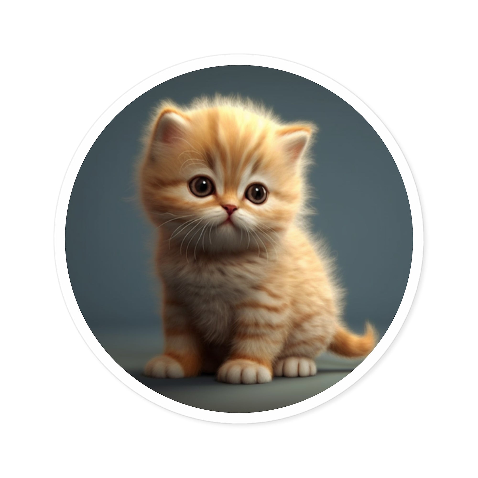 Realistic Kitten, Pet Sticker, Adorable Design, Wholesome Gift