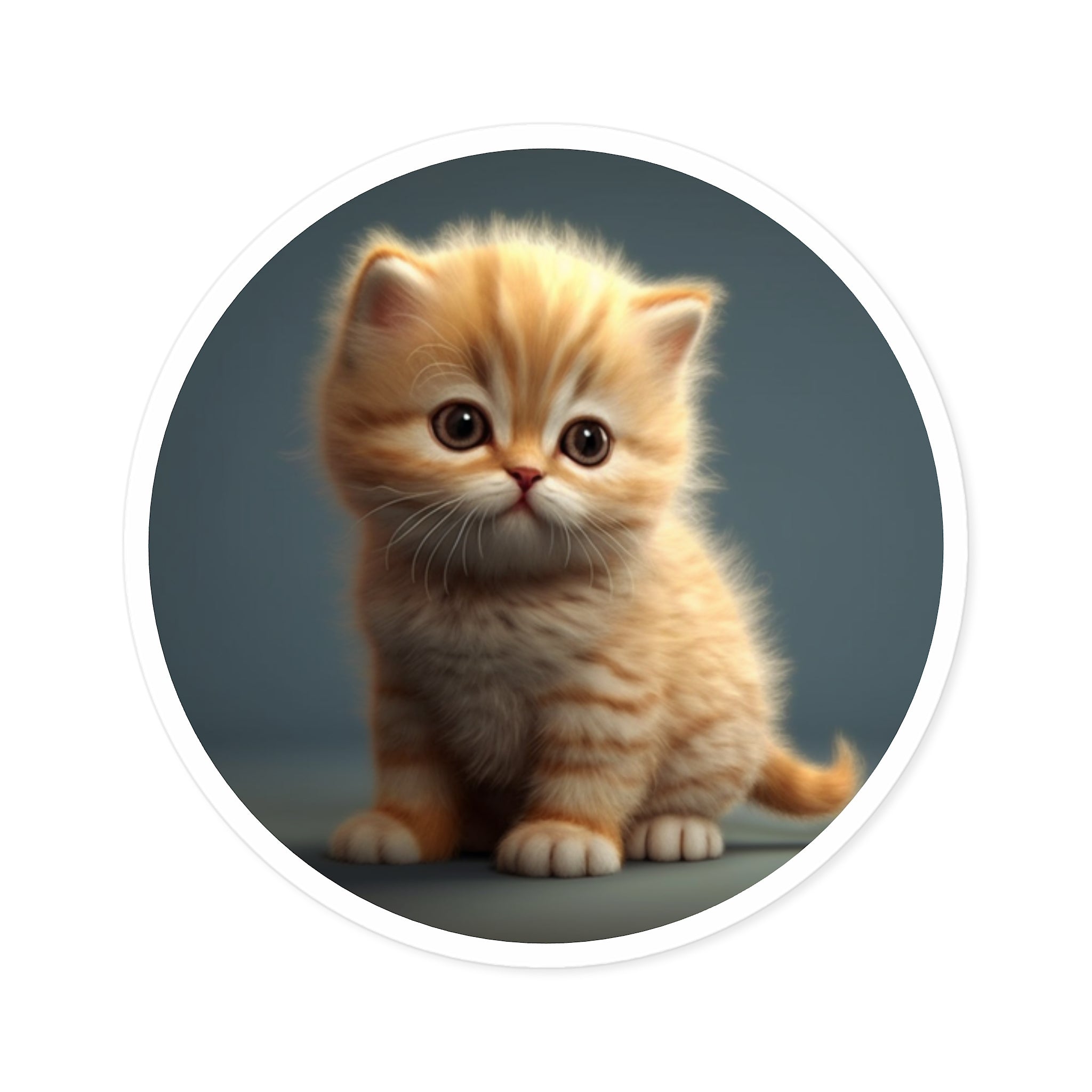 Realistic Kitten, Pet Sticker, Adorable Design, Wholesome Gift