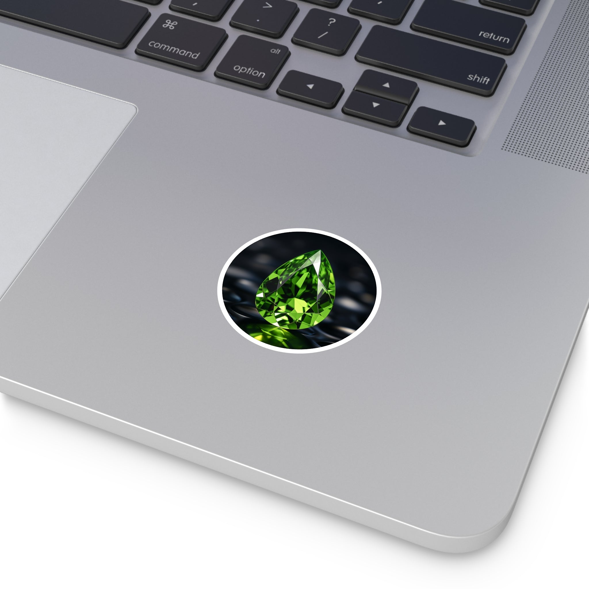 Peridot Gemstone, Realistic Gemstone Sticker, Lime Green Design, Bright Art Gift