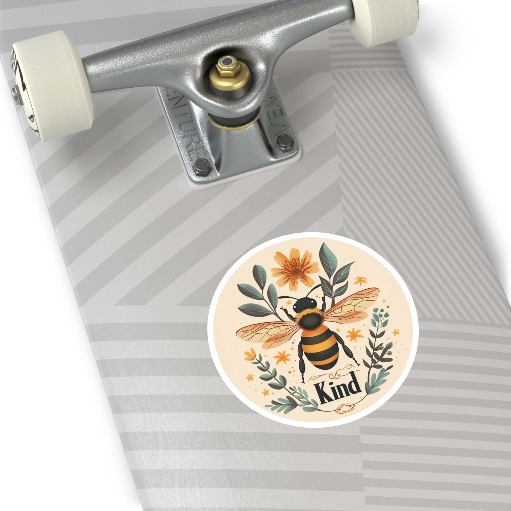 Bee Kind, Floral Bee Sticker, Positive Quote Design, Nature Gift