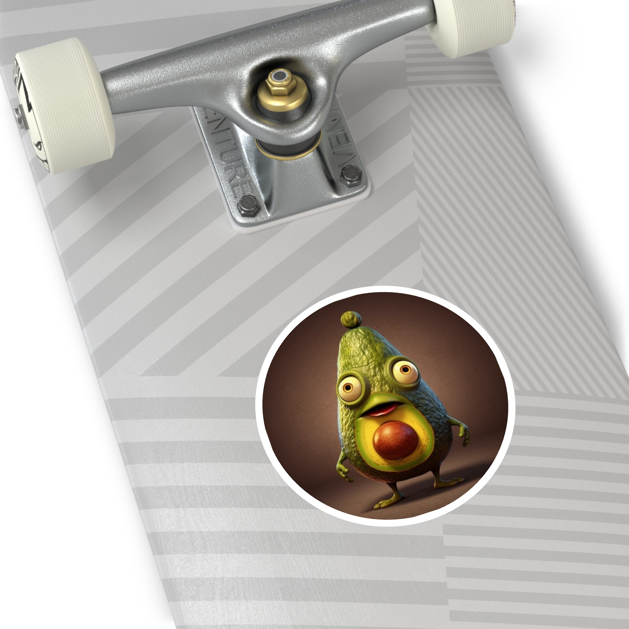 Funny Avocado, Cartoon Sticker, Whimsical Design, Playful Character