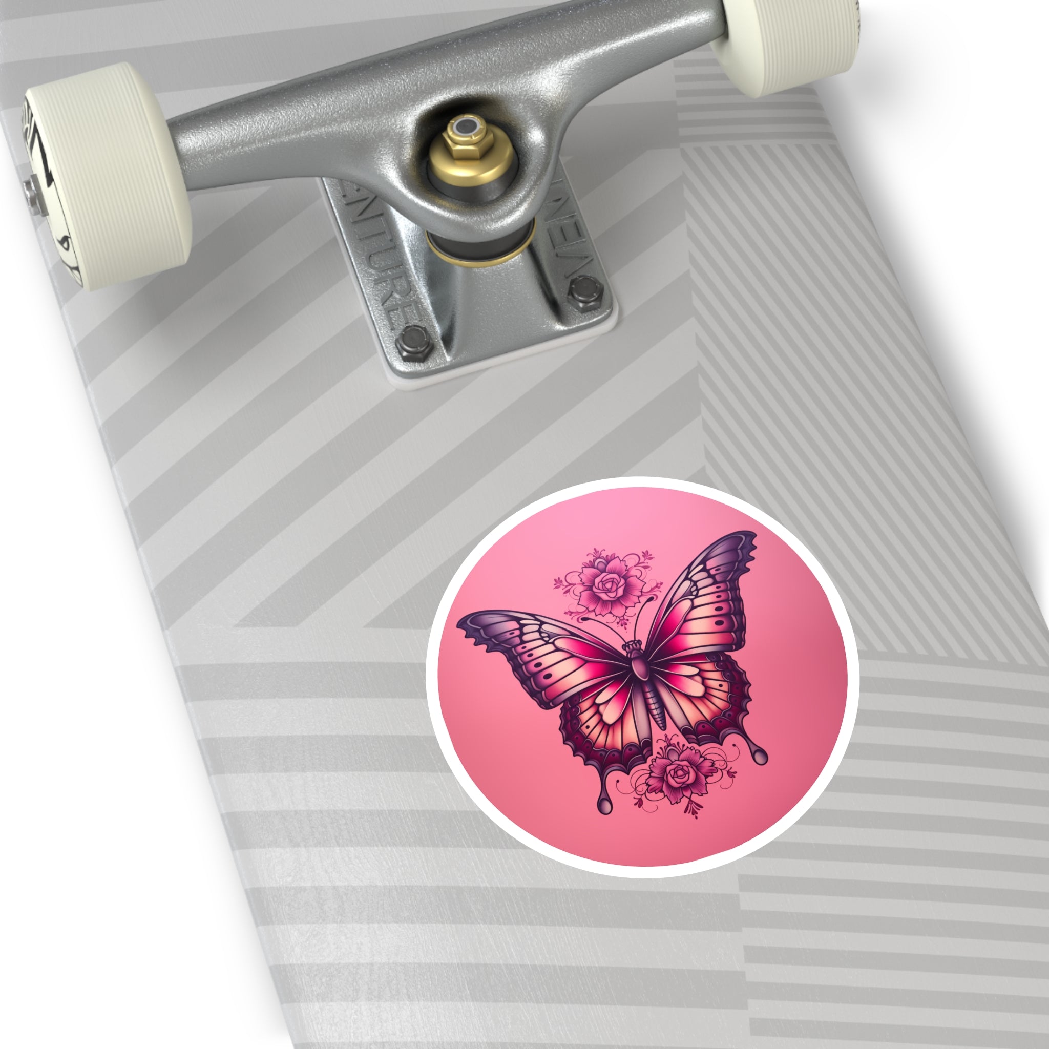 Butterfly & Rose, Elegant Art Sticker, Notebook Decor, Pretty Gift