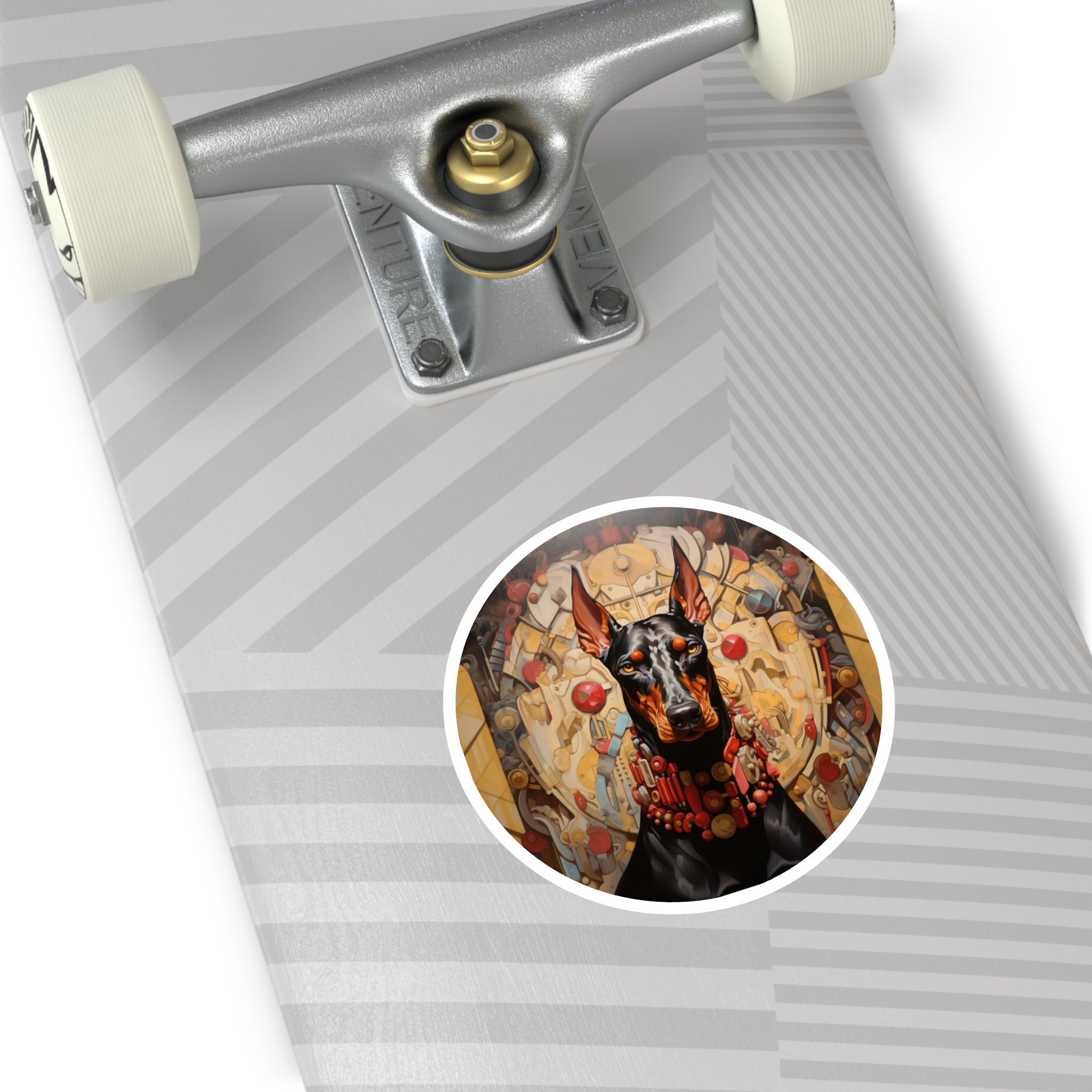 Dobermann Sticker, Eclectic Art, Modern Design, Collector’s Gift