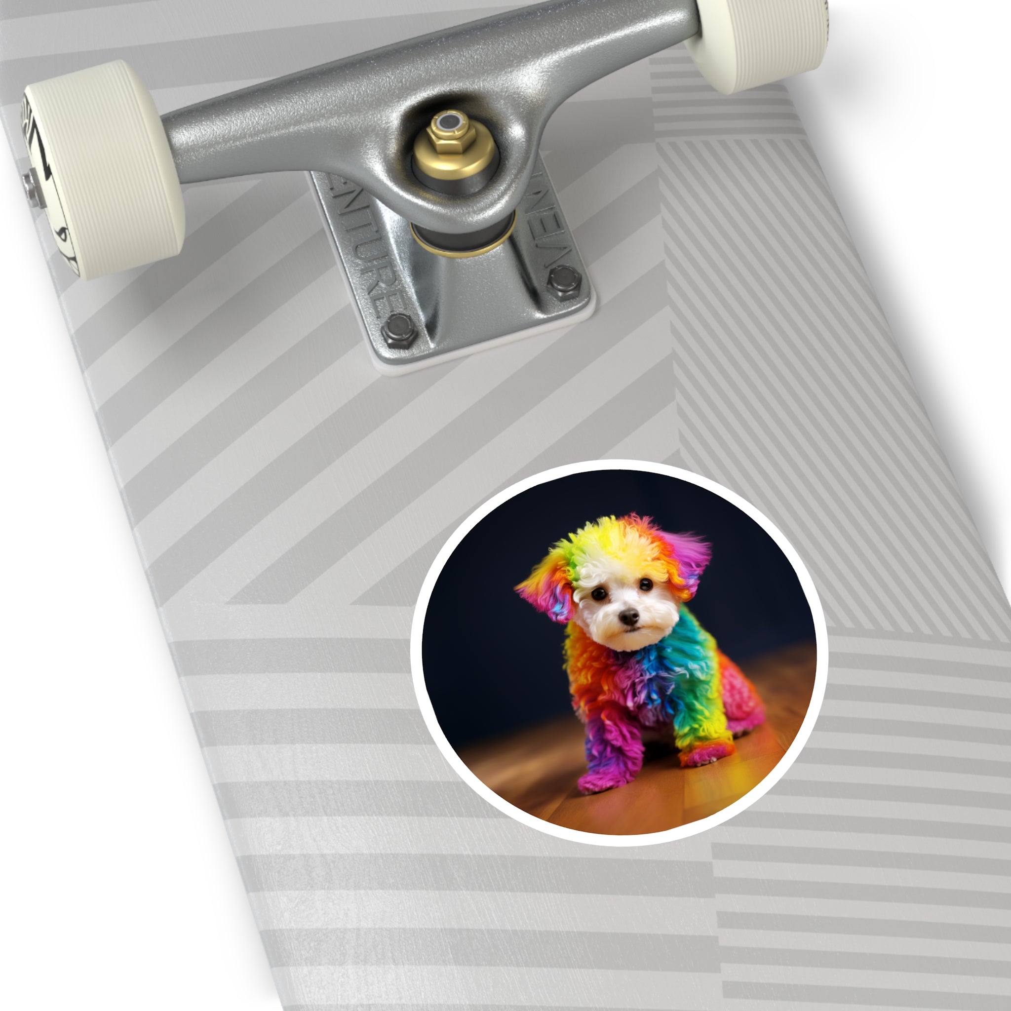 Bichon Frise, Psychedelic Sticker, Laptop Decal, Gift for Dog Lovers