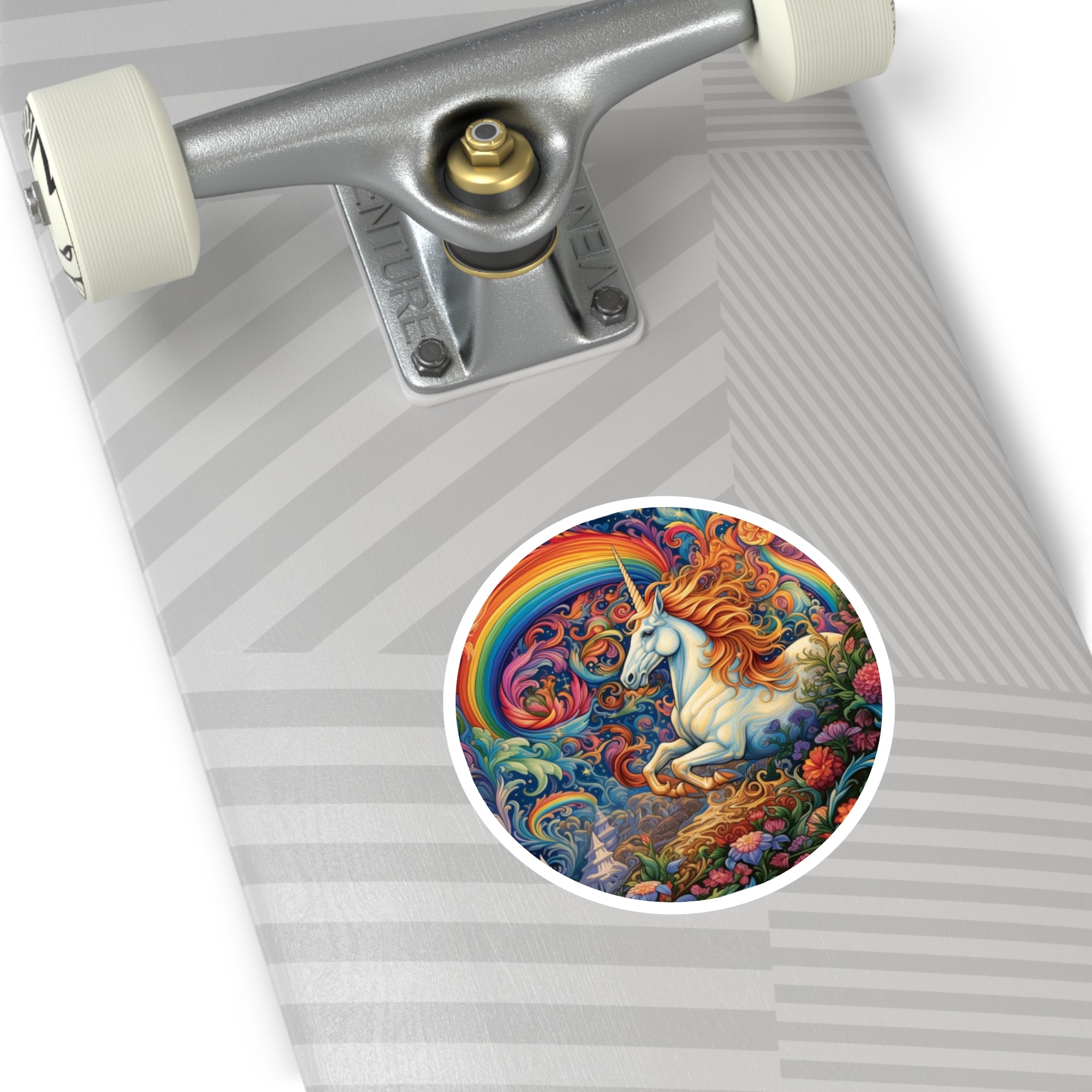 Colorful Unicorn, Fantasy Art Sticker, Rainbow Design, Magical Gift
