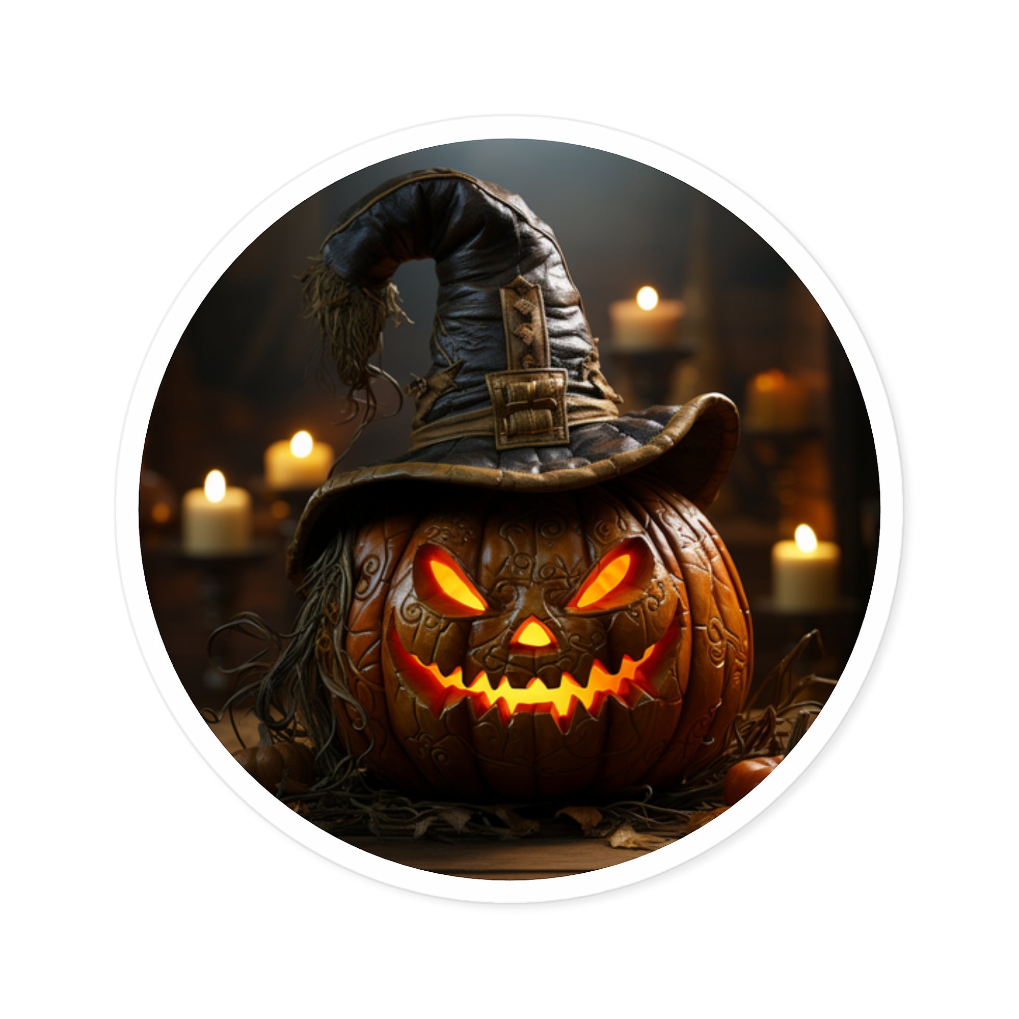 Pumpkin Face, Halloween Sticker, Fun Decor, Seasonal Gift