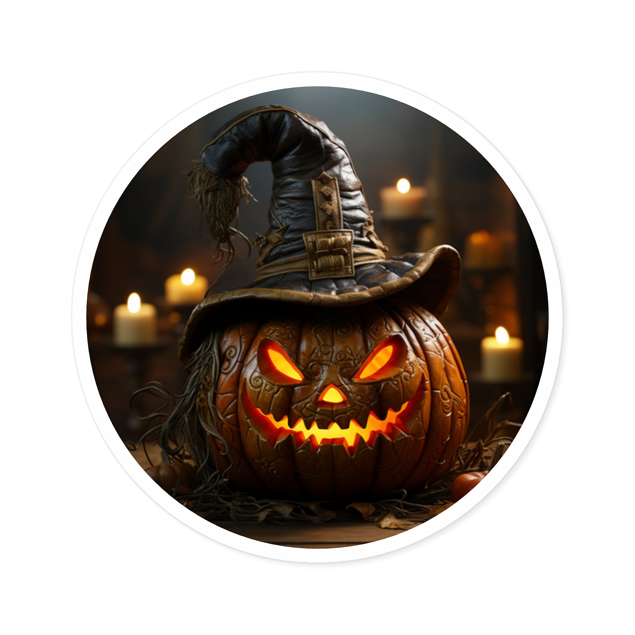 Pumpkin Face, Halloween Sticker, Fun Decor, Seasonal Gift