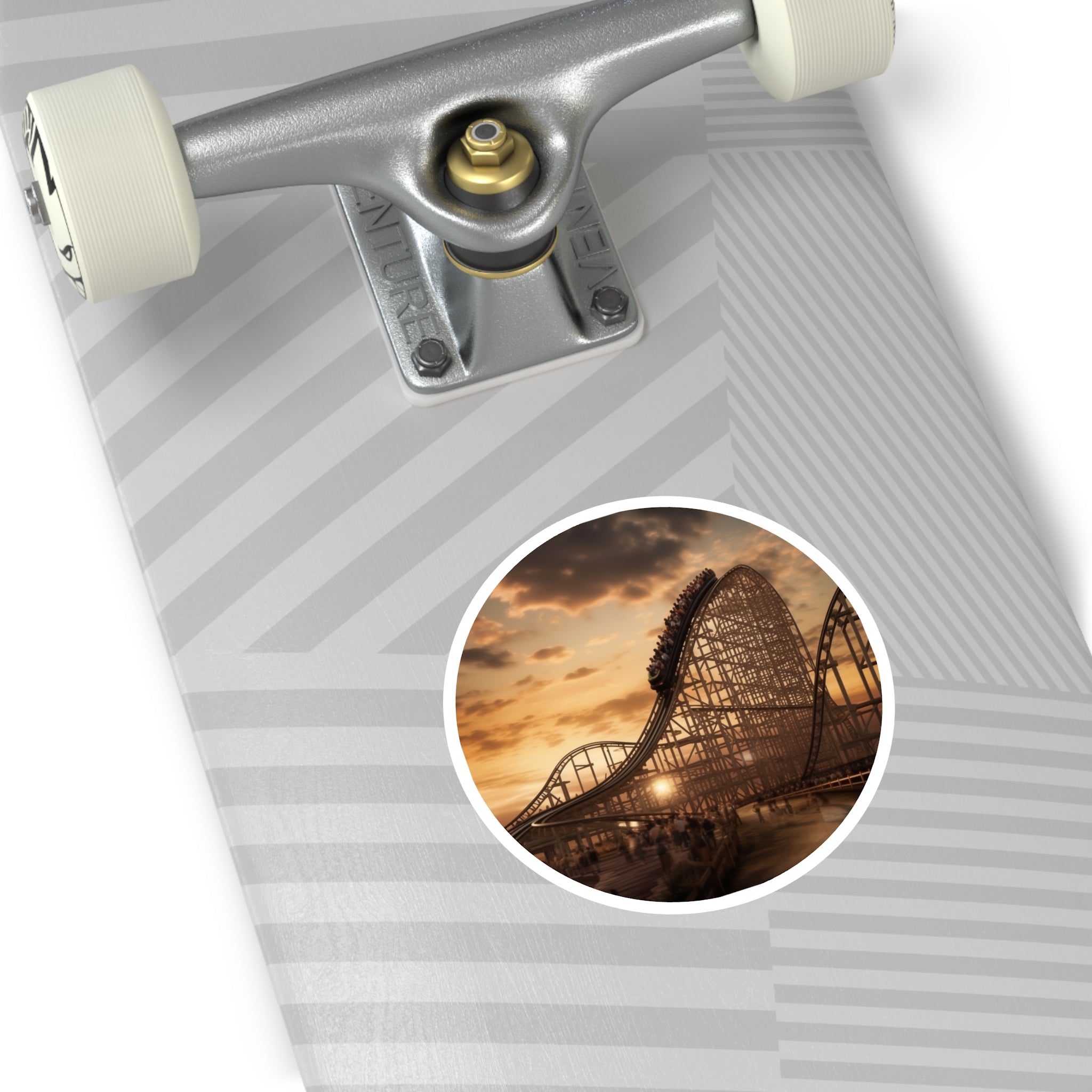 Roller Coaster Drop at Golden Hour Sticker