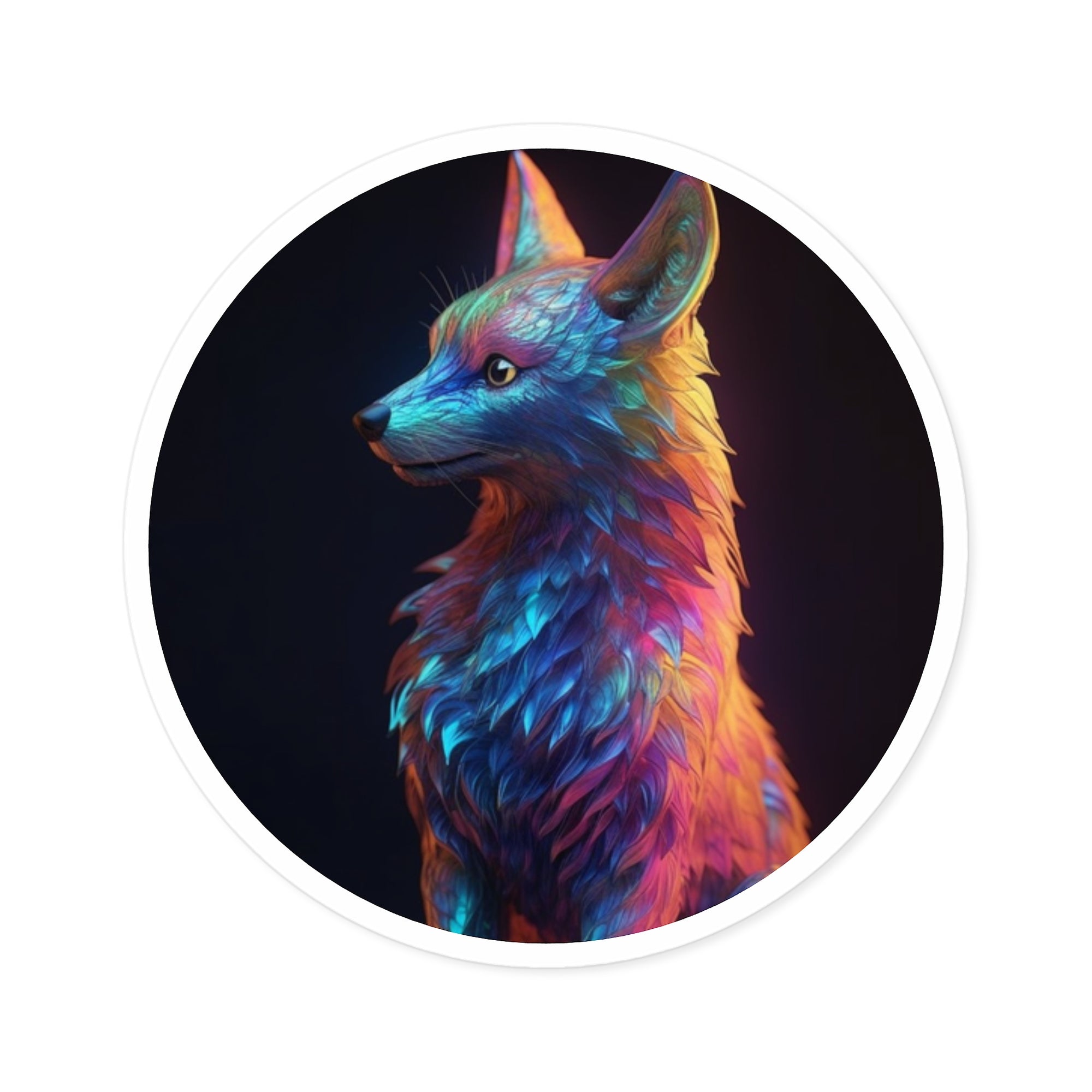 Colorful Fantasy Animal, Artistic Sticker, Notebook Decor, Creative Gift