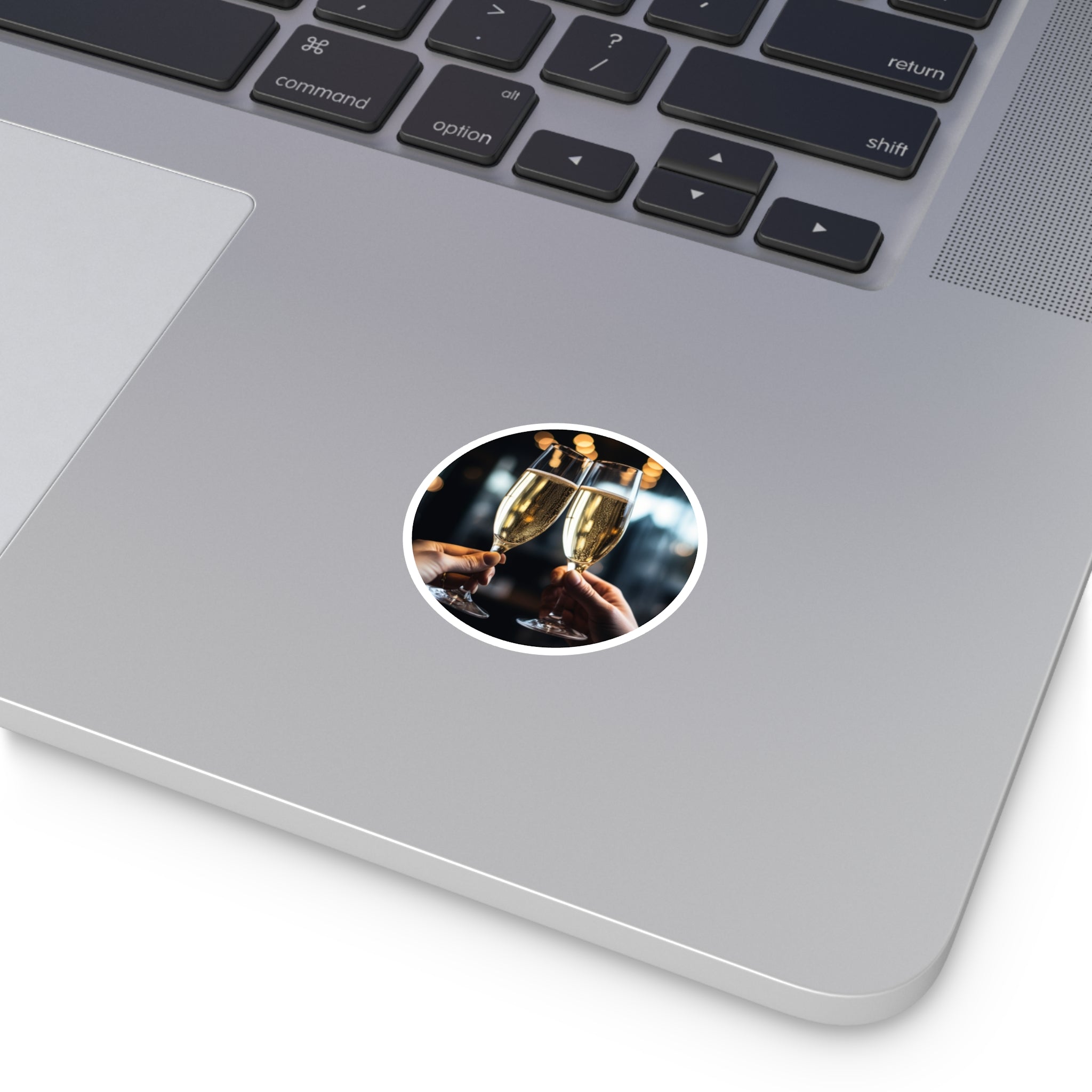 Celebration Cheers, Champagne Toast Sticker, Laptop or Journal, Party Gift